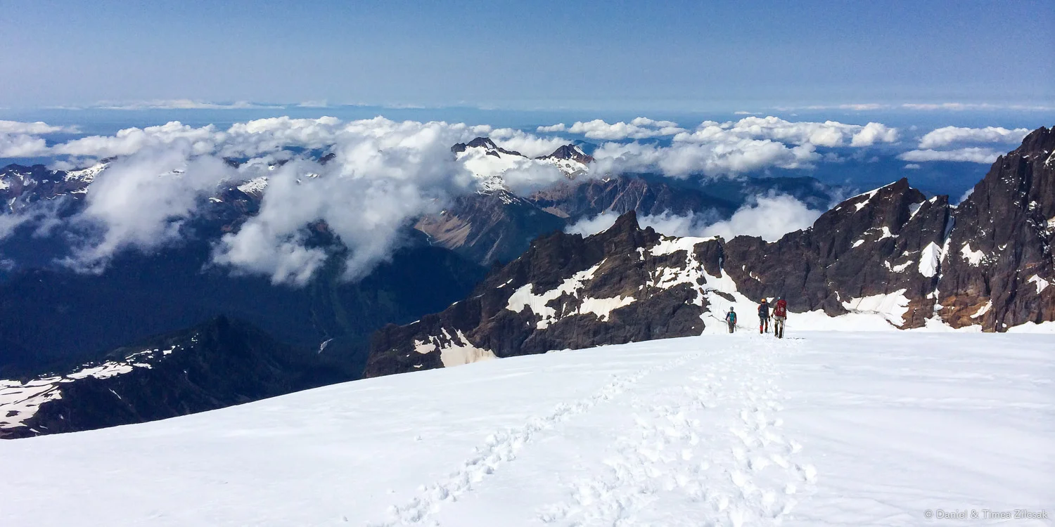 View from upper Easton Glacier, Mount Baker