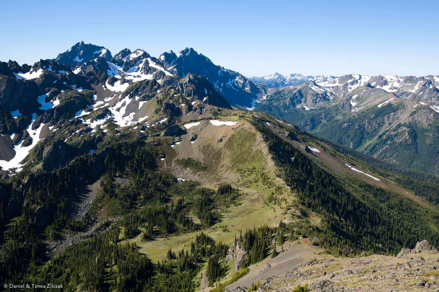 Marmot Pass view from Buckhorn Mountain Ridge