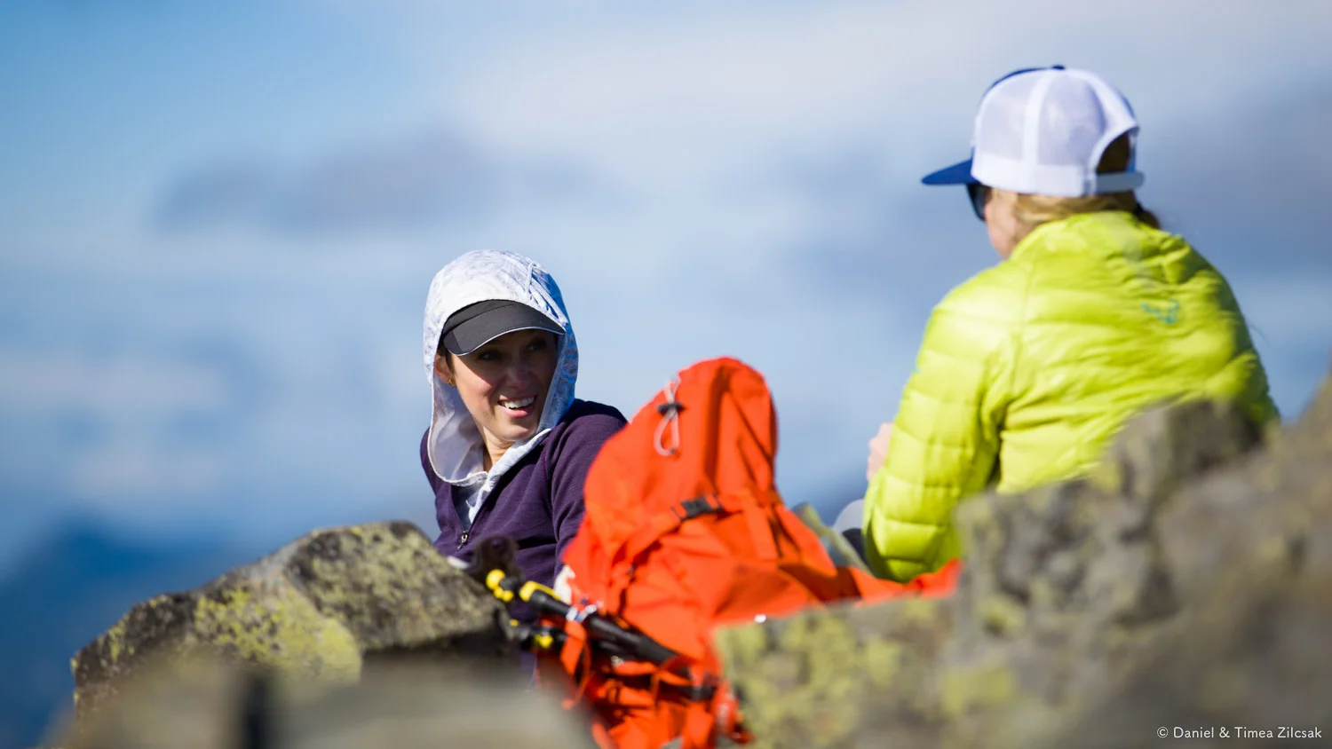 Timea and Nikki on the very summit of Silver Peak