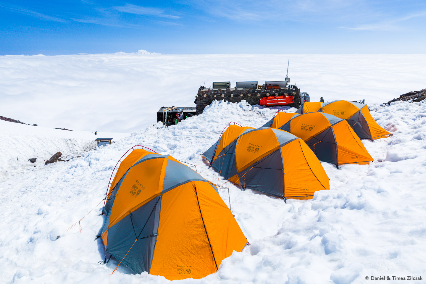 A camp with an outstanding view, Camp Muir, the Mount Rainier base camp