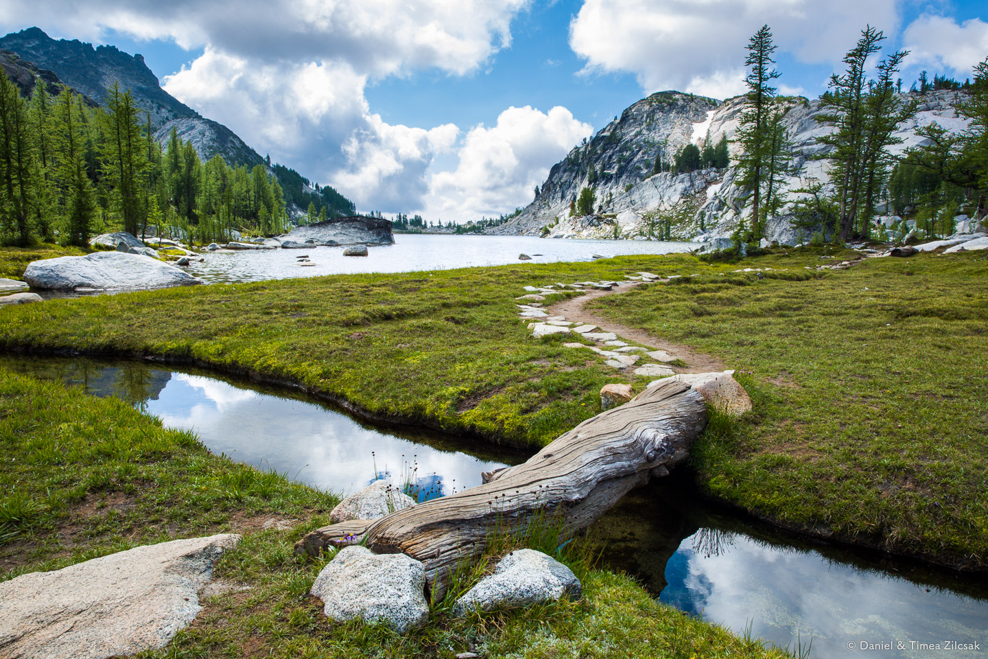 Perfection Lake and trail towards Inspiration Lake - Backpacking the Core Enchantments Zone