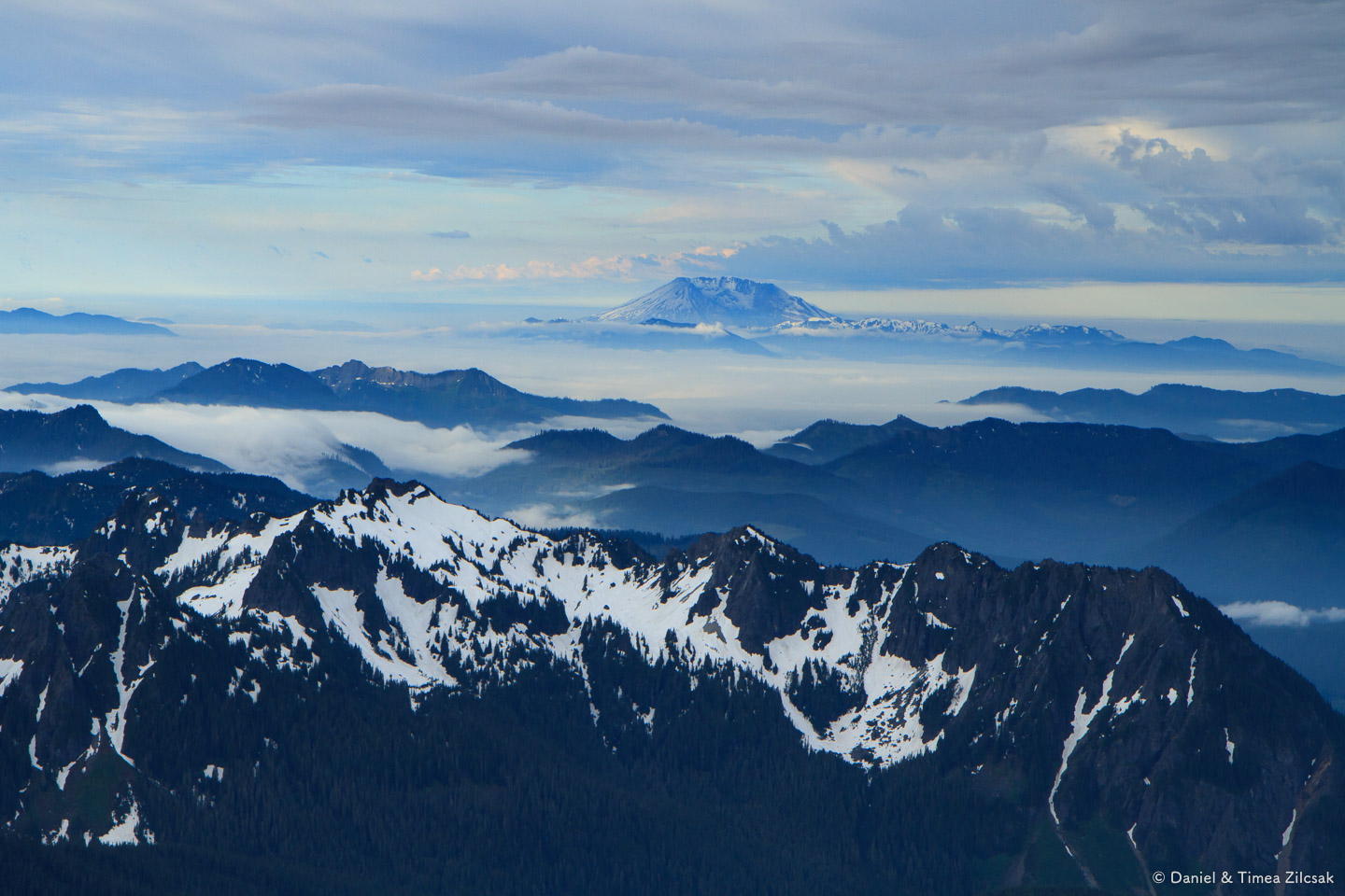 The Mt. Saint Helens active volcano - 8,365 ft high