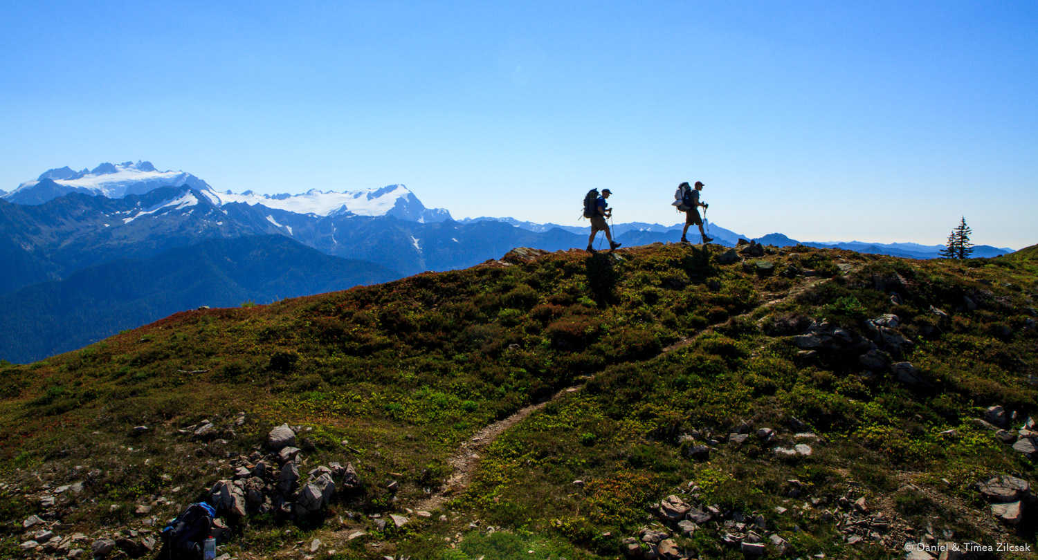 Backpacking the High Divide Loop with Mount Olympus behind