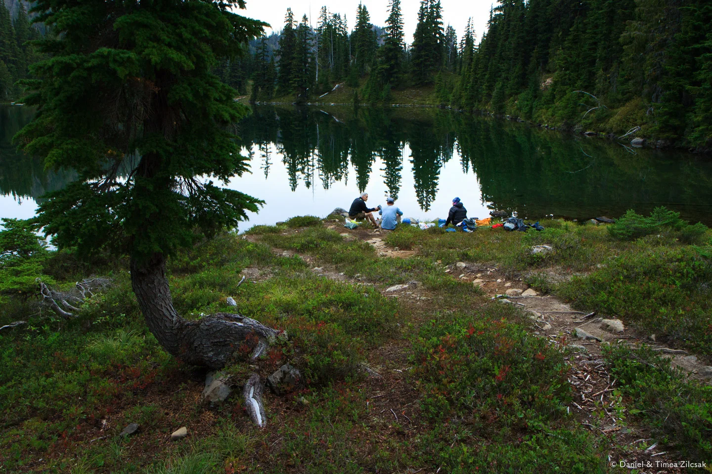 Dinner at Clear Lake, Seven Lakes Basin, Olympic National Park