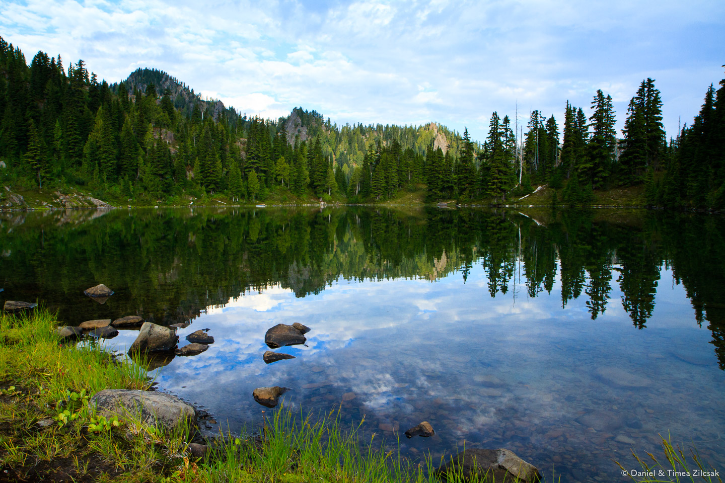 Early morning at Clear Lake, Seven Lakes Basin, Olympic National Park