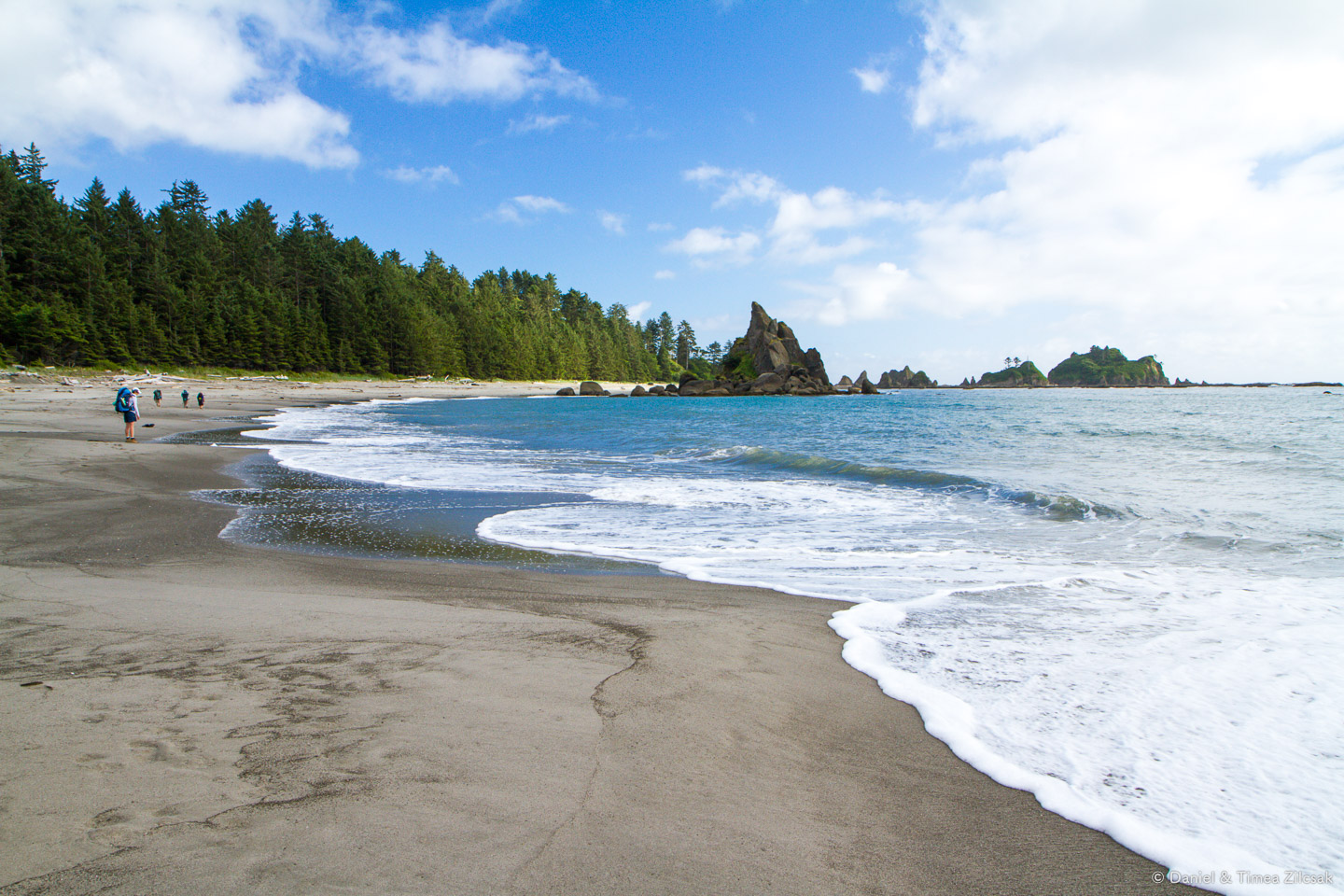 Toleak Point, seen from the north: the group moving closer to our destination for the day