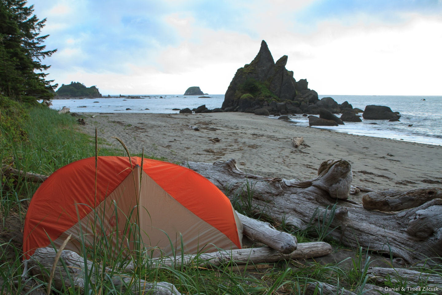 Our Camp at Toleak Point, South Coast Wilderness Trail, Olympic Peninsula