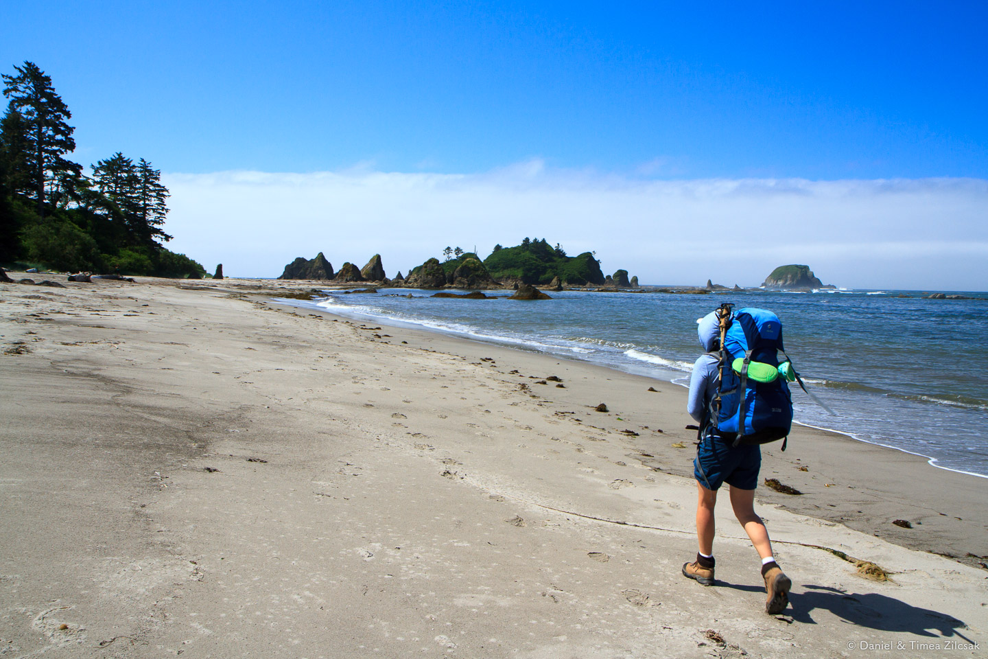 Backpacking the South Coast Wilderness Trail near Toleak Point,
