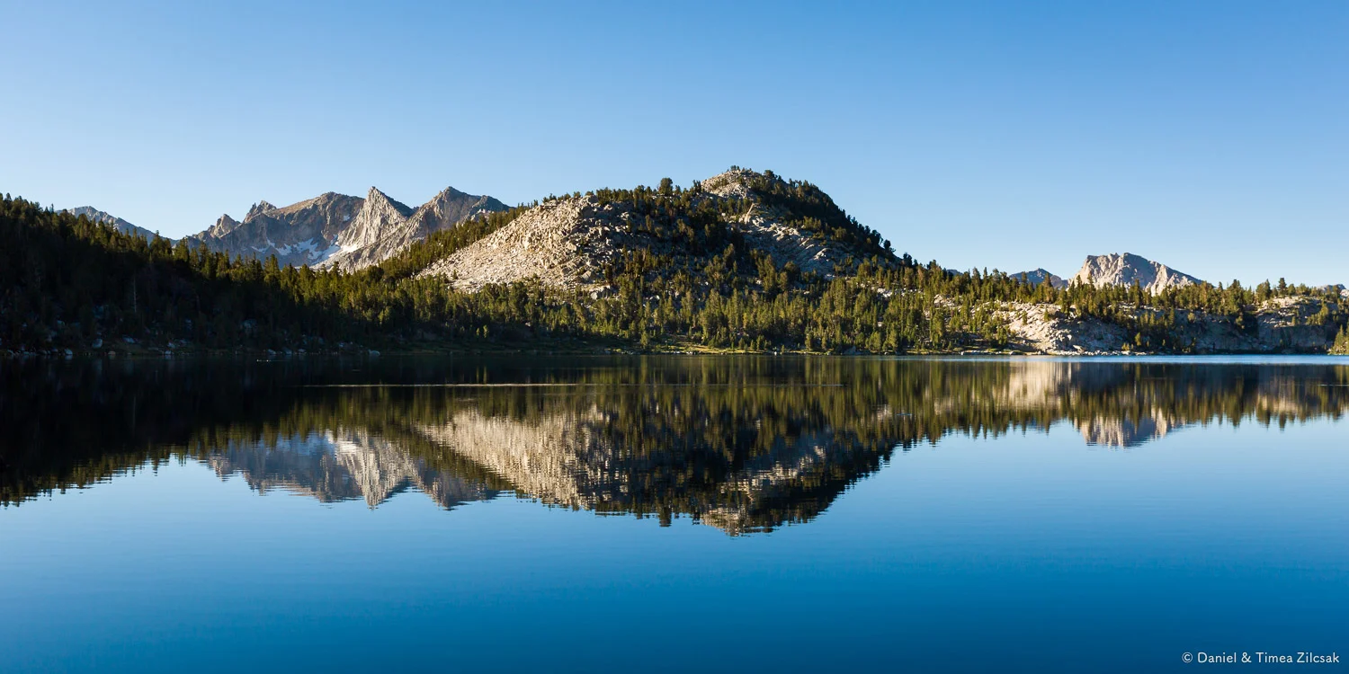 Lake Virginia after sunrise, John Muir Trail