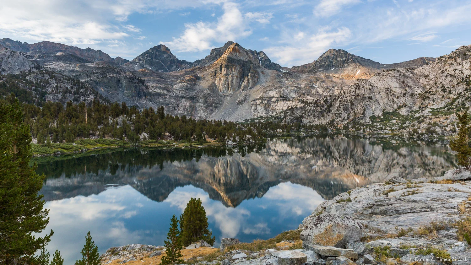 Painted Lady across Rae Lake, John Muir Trail