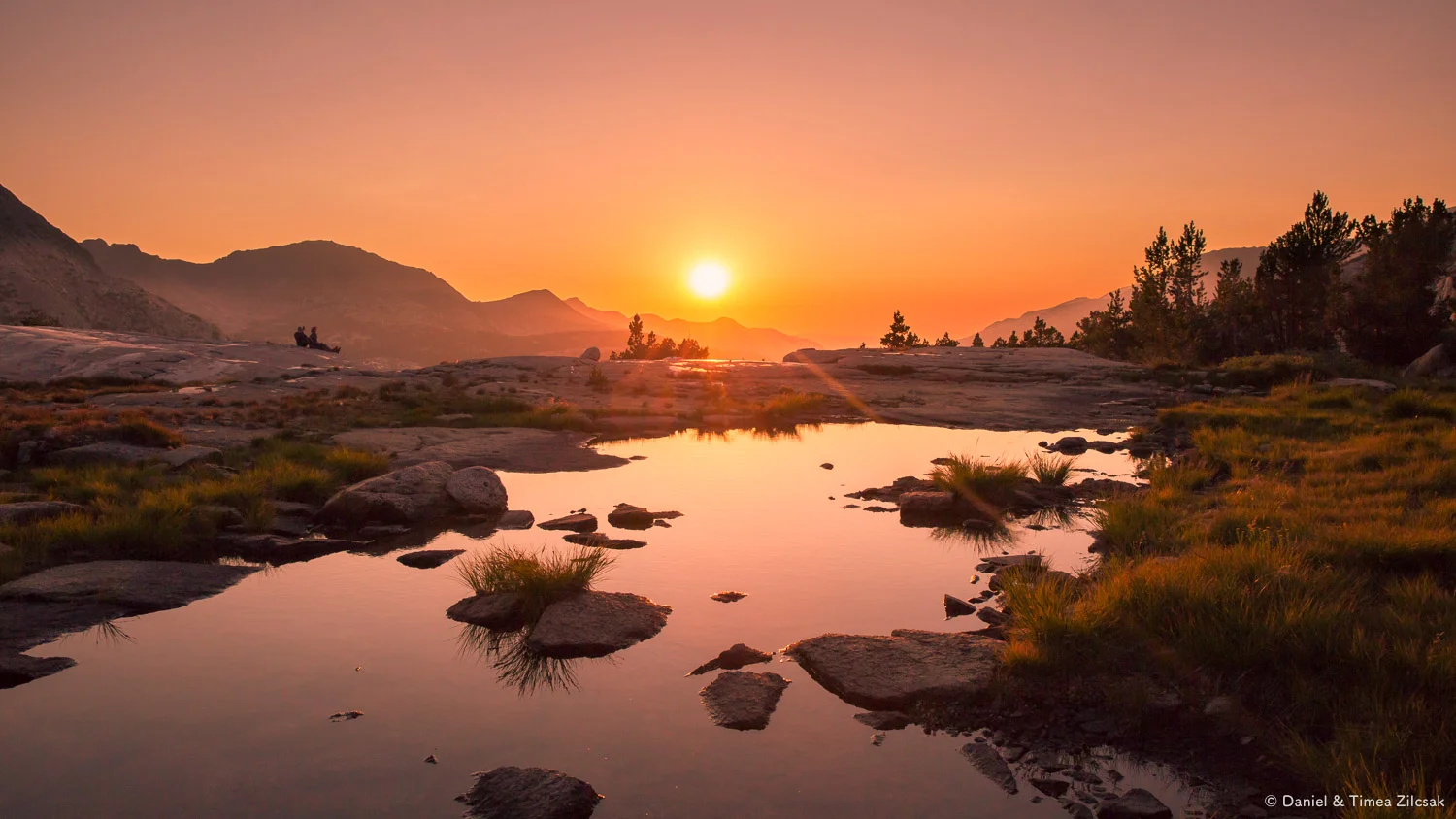 Sunset at Evolution Lake, John Muir Trail