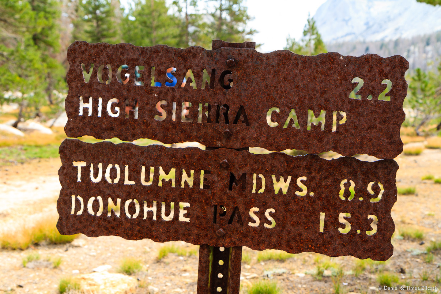 Trail post our way to Merced Lake, Yosemite National Park