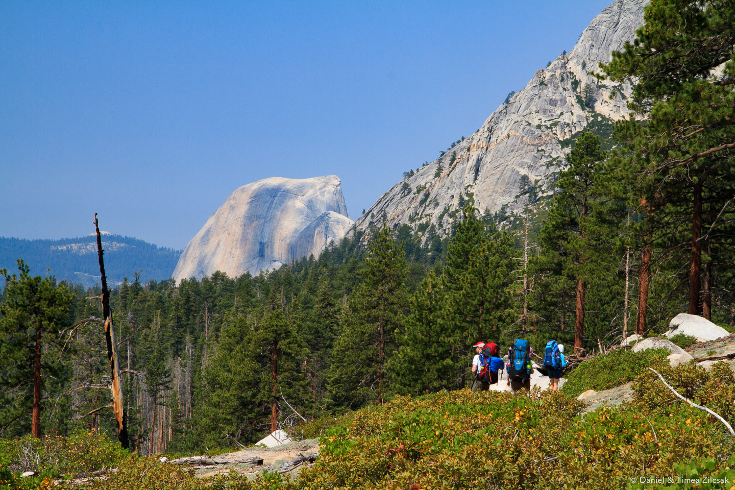 Backpacking towards Half Dome in Yosemite National Park