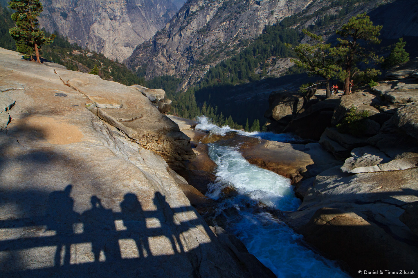 Joe, myself, Ana and Timea - at the top of Nevada Fall, Backpacking Yosemite National Park