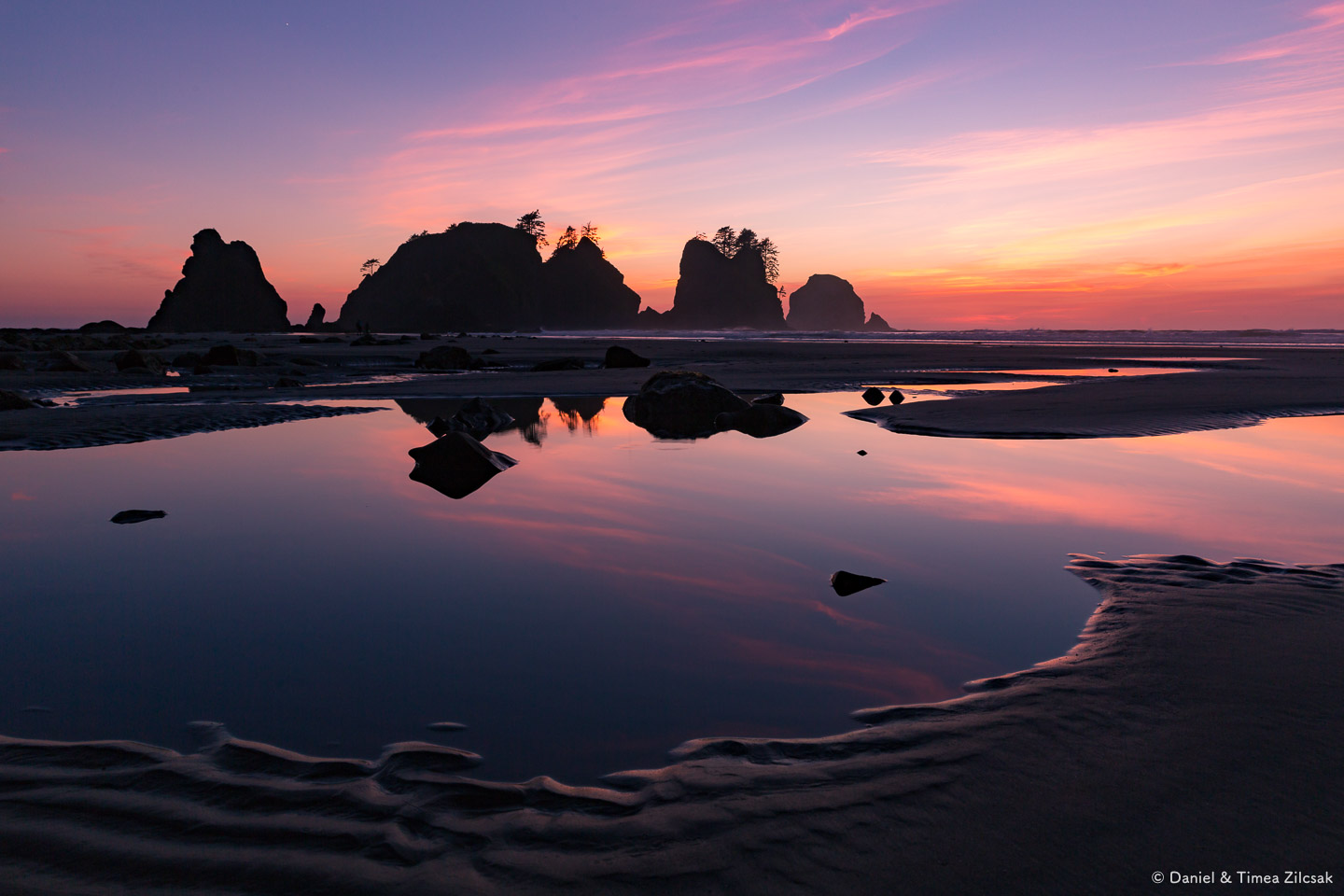 Sunset at Point of The Arches, Olympic Peninsulla