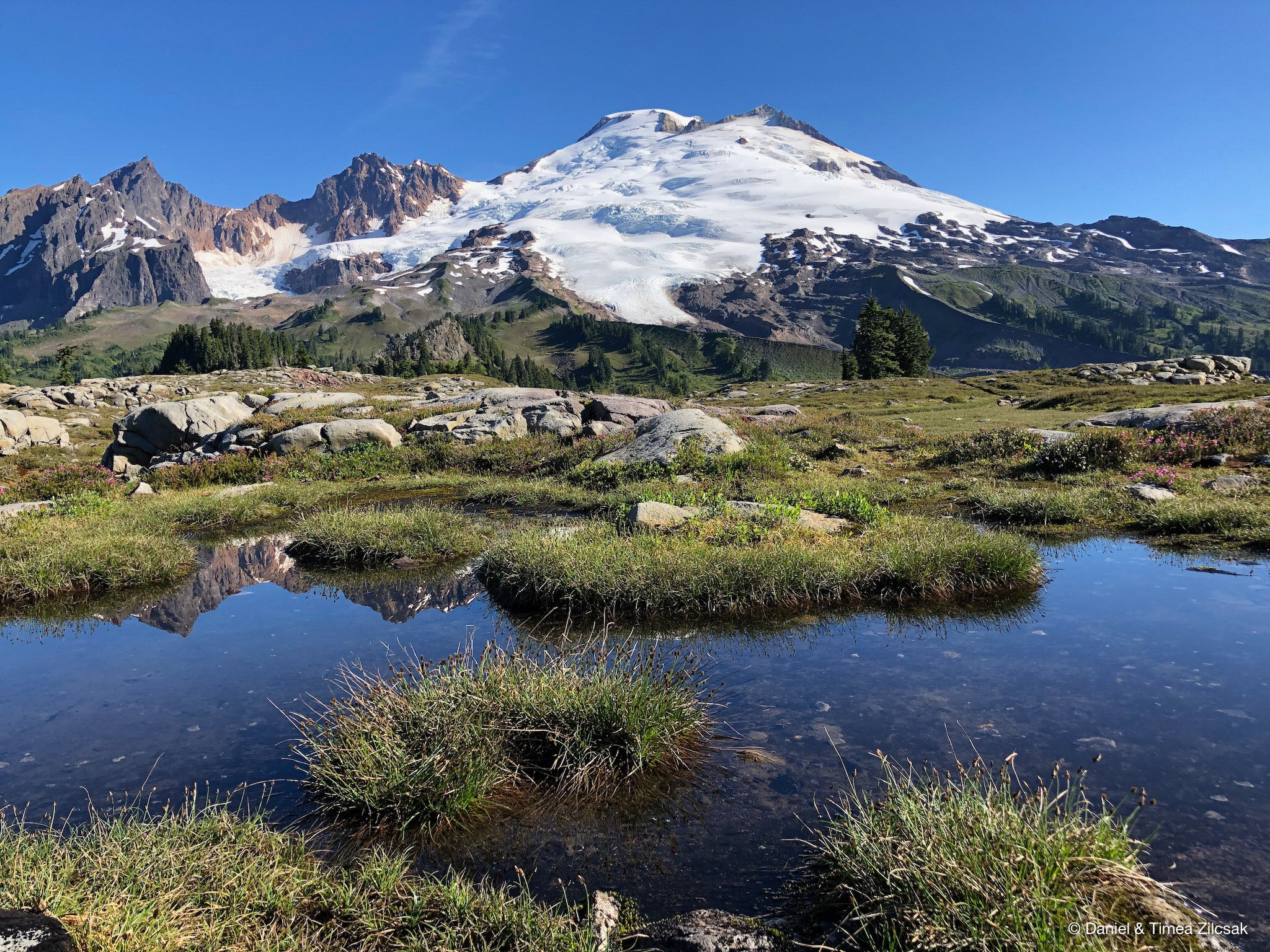 View of Mount Baker from the Park Butte tarns