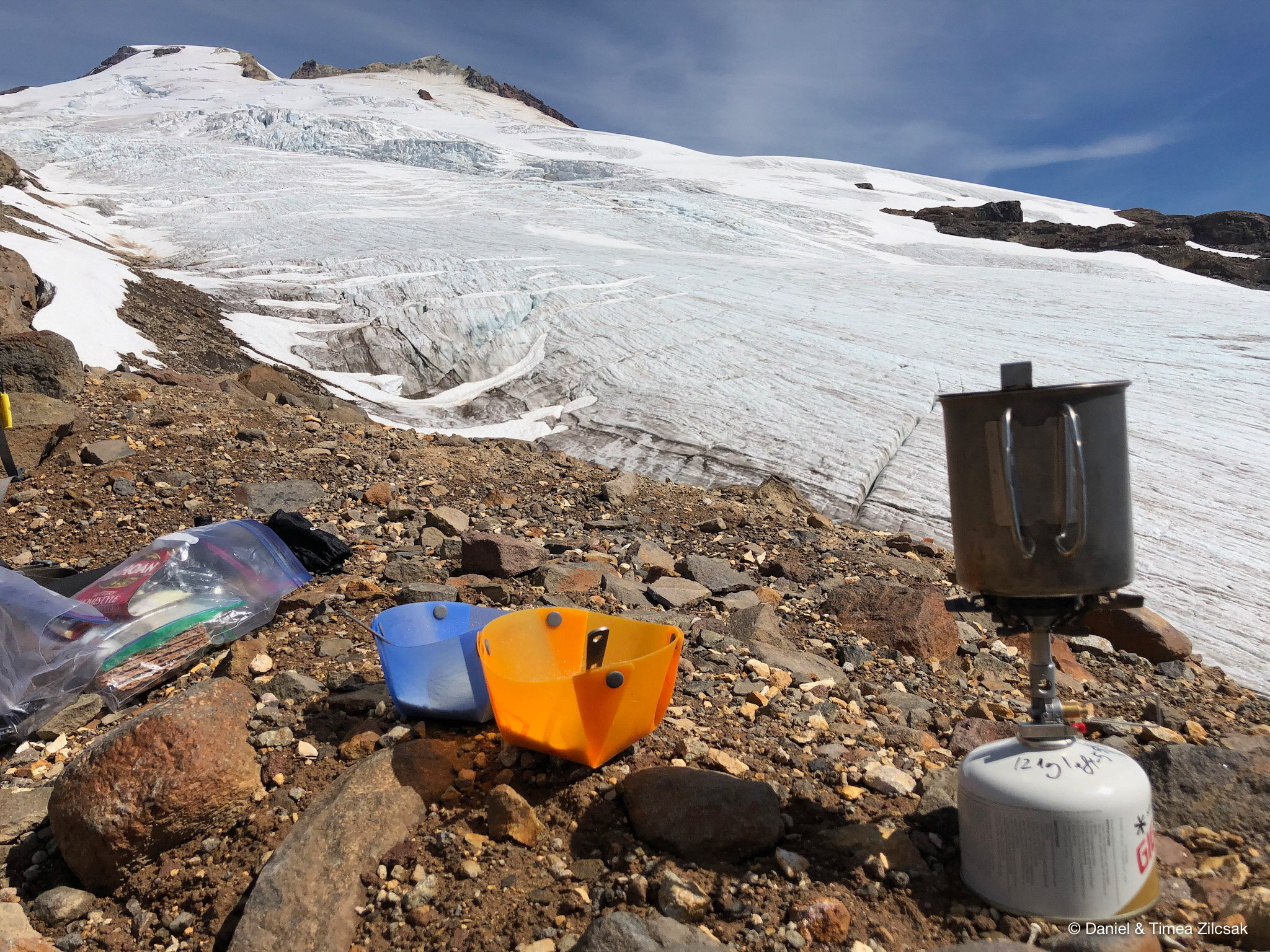 Lunch spot next to Easton Glacier
