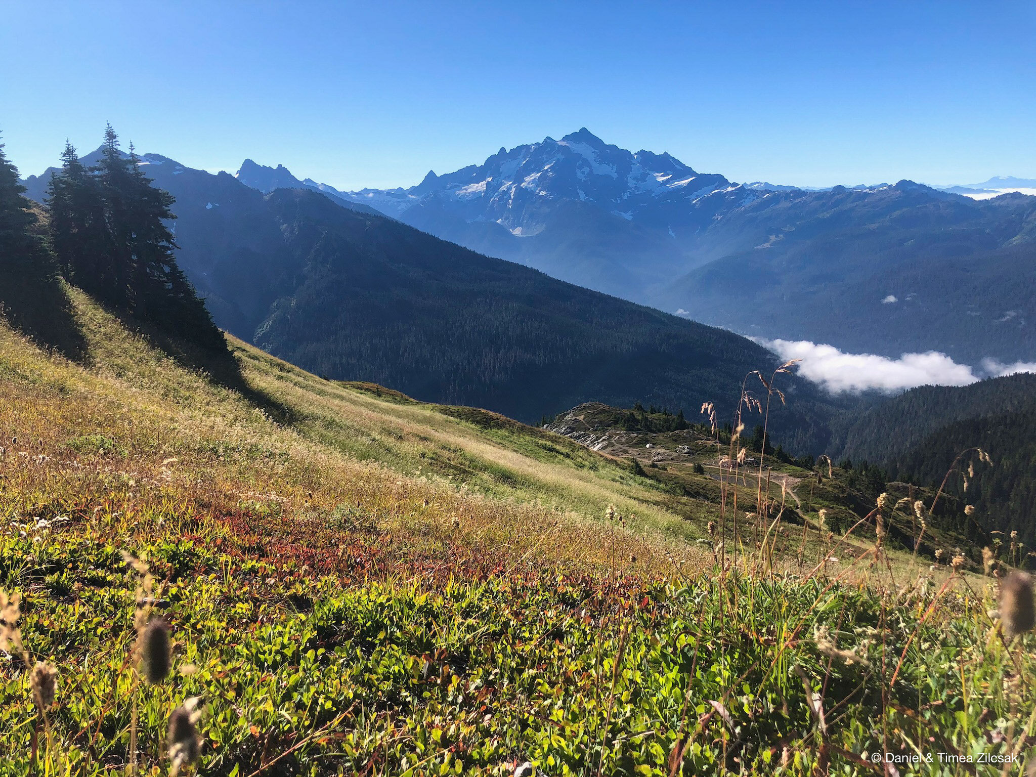 View of Mount Shuksan from Yellow Aster Butte's false summit