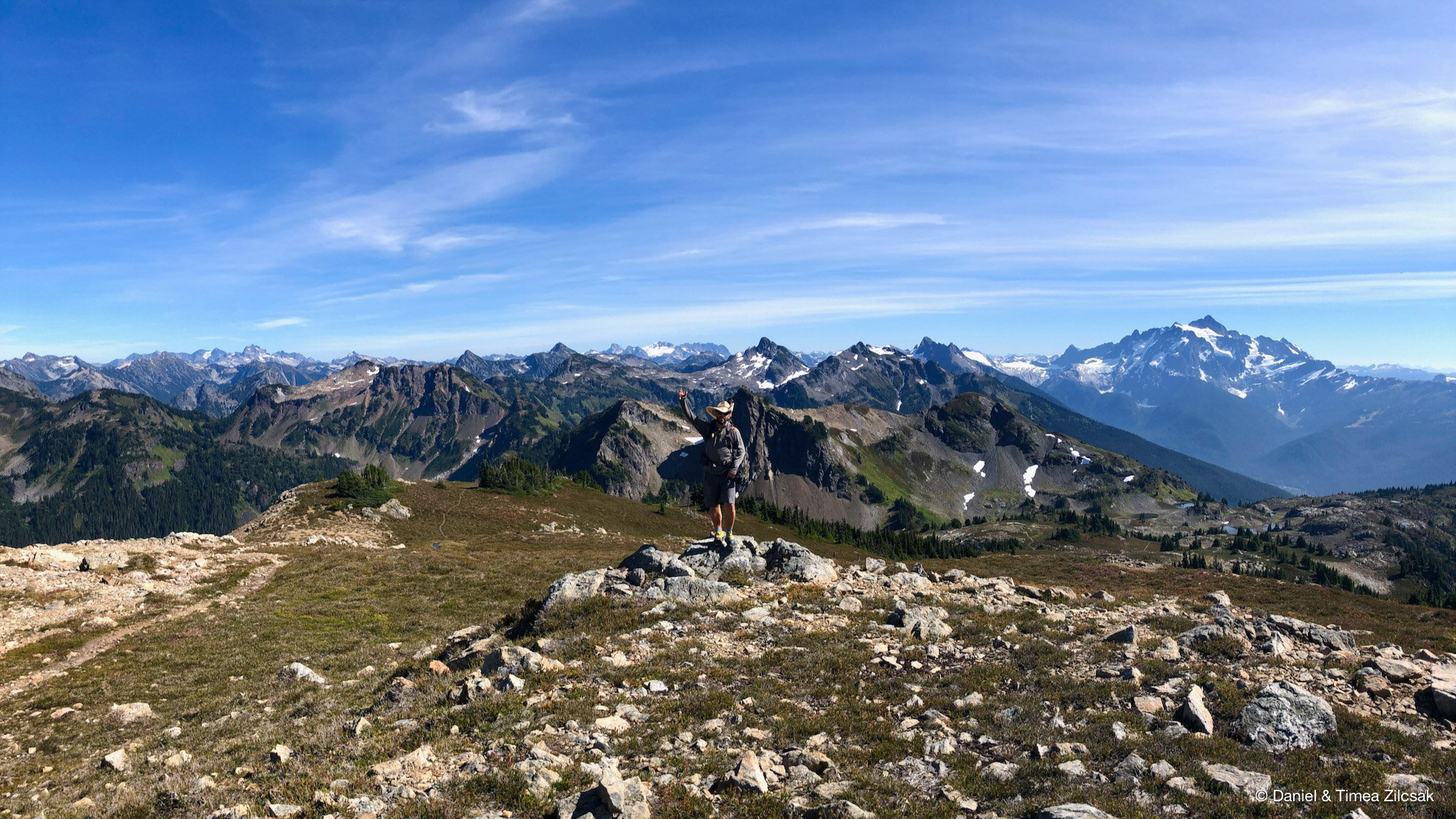 View of Mt Shuksan and other peaks of the North Cascades