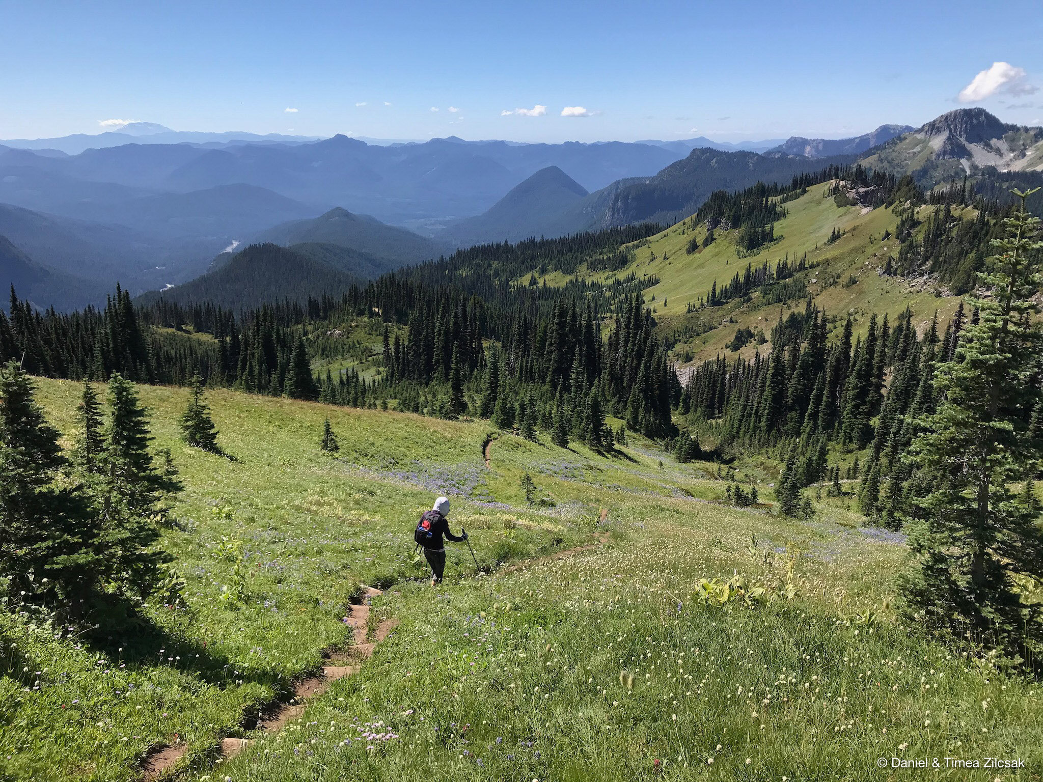 Trail through Van Trump Park with view of St. Helens