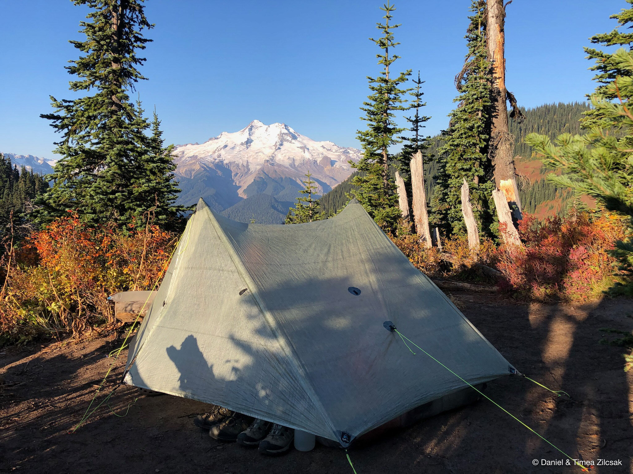 View of Glacier Peak from the Buck Creek Pass camp