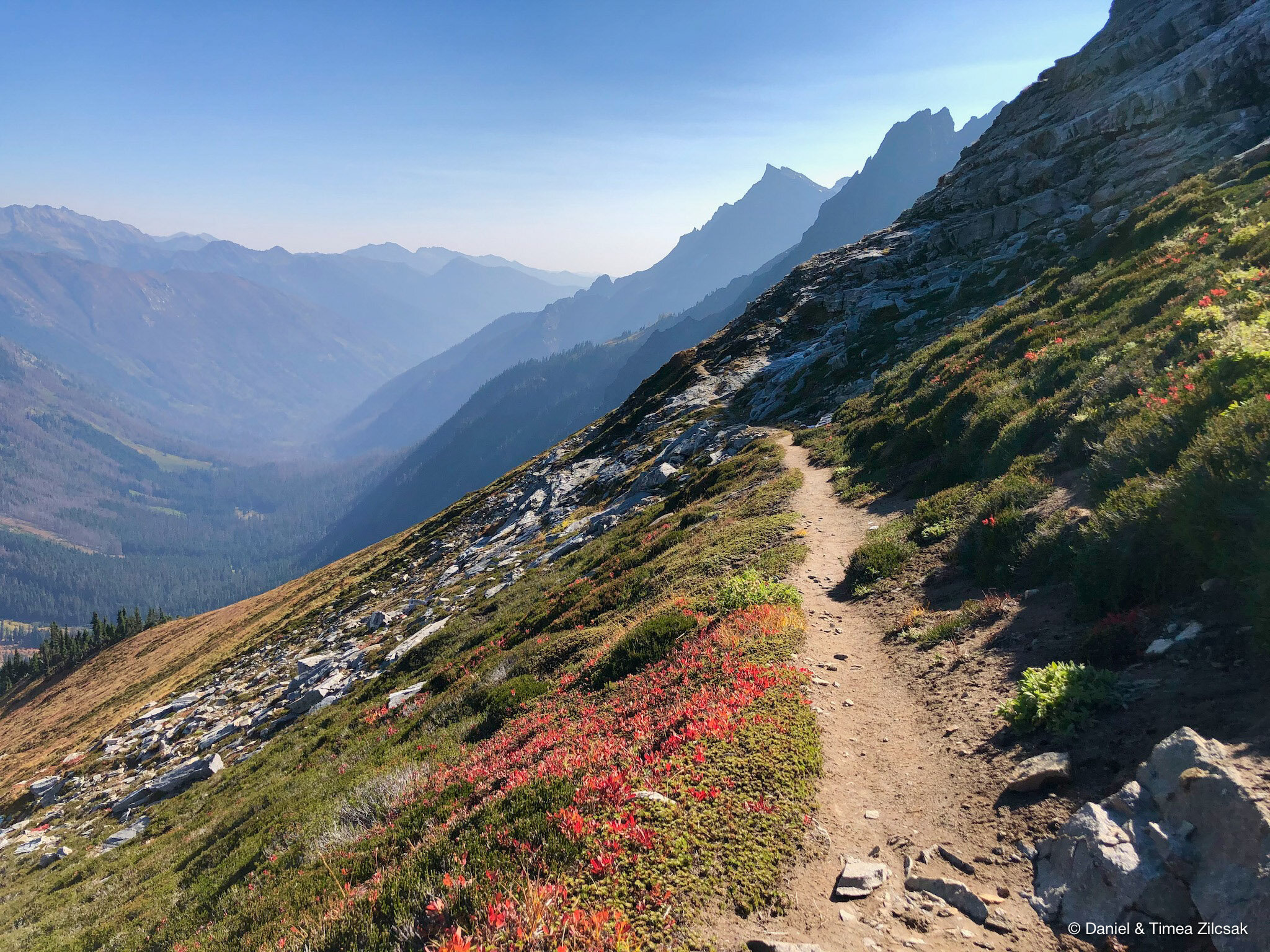 Trail towards High Pass with view of Buck Mountain and Buck Creek Valley