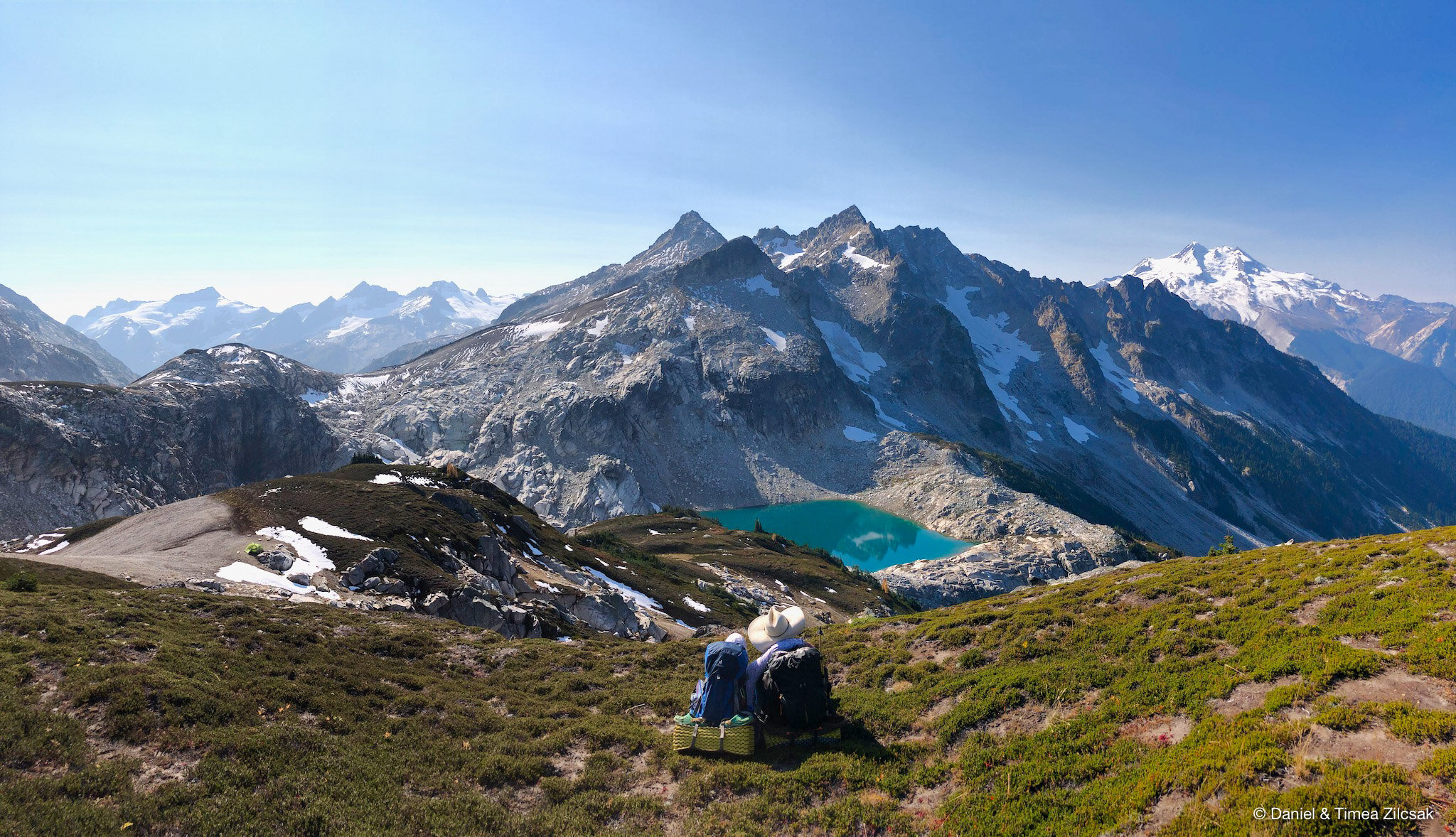 Triad Lake and Glacier Peak seen from the trail to High Pass