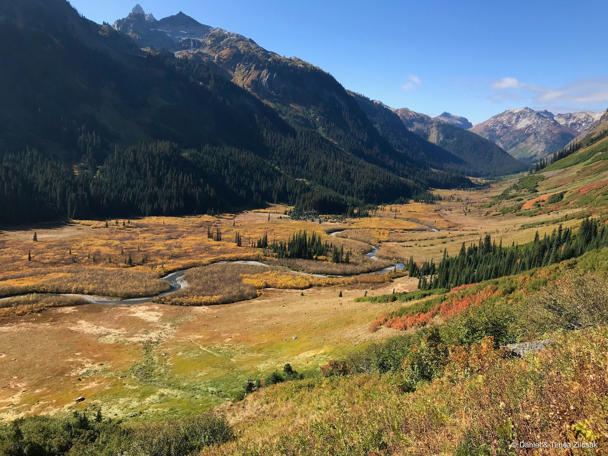 Napeequa Valley seen from the trail ascending towards Little Giant Pass