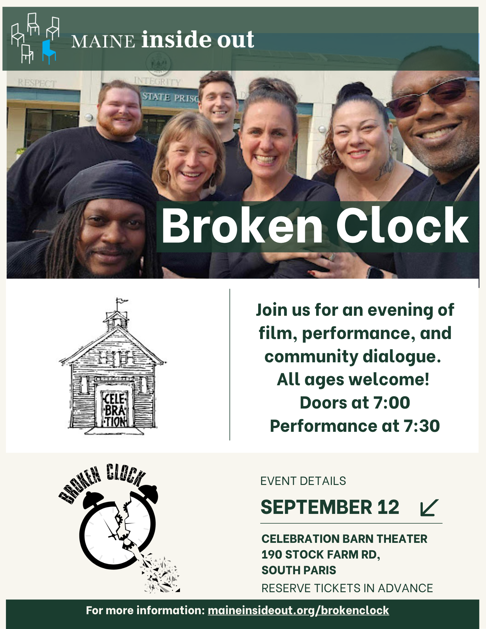 Broken Clock at Celebration Barn