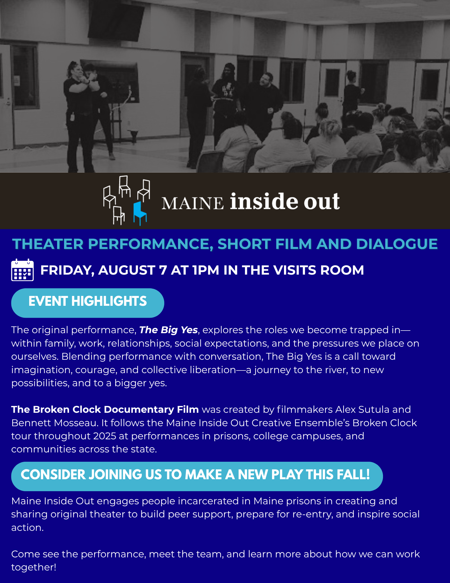 “The Big Yes” at Southern Maine Women’s Re-entry Center
