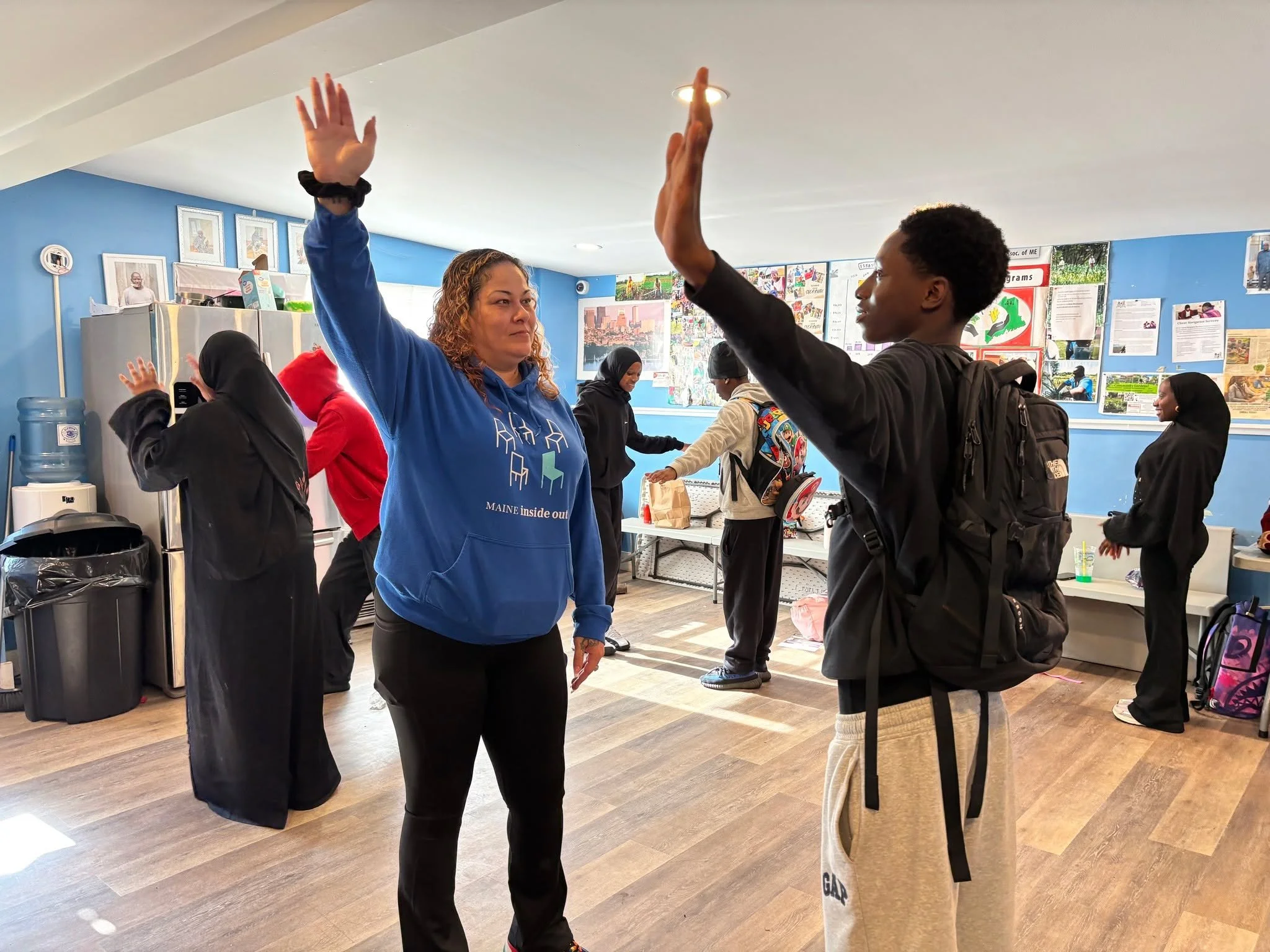 Lewiston Youth Workshops Continue🎭💙

Maine Inside Out&rsquo;s latest series of youth workshops, held in Lewiston in collaboration with Somali Bantu Community Association, have been engaging 10-12 teens in theater games and trust building activities