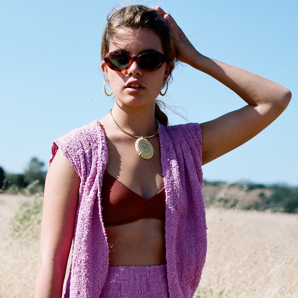 sol necklace palm — Crescioni