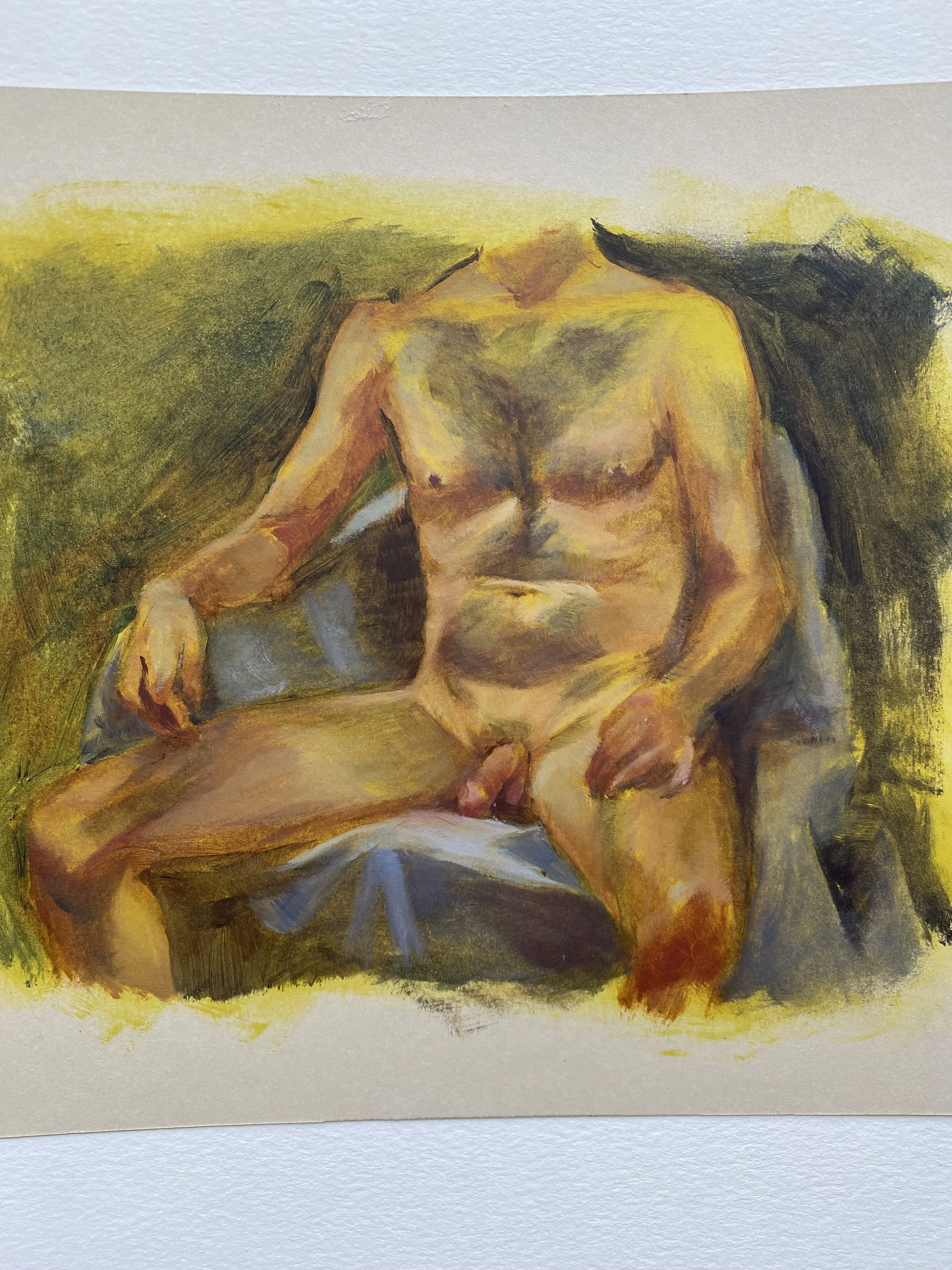 Oil Study- Nude in Chartreuse