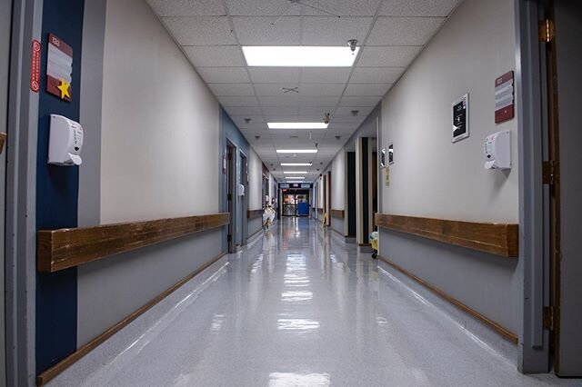A normally busy hallway at Moore County Hospital stands vacant. The response to #covid19 has had many impacts but the most noticeable at Moore County is the reduced patient load. Hospitals in general but especially small hospitals in rural communitie