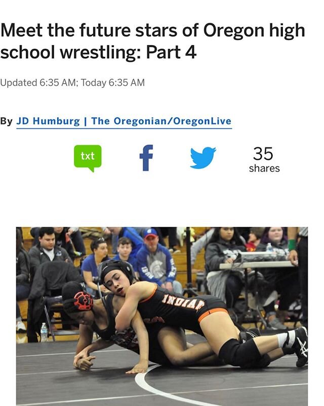 Congrats to @haleyvann10p for making the list of Oregon&rsquo;s future wrestling stars!! We always knew what a beast you are on the mats but now the world will know too. Keep up the hard work it pays off! #wrestling #jiujitsu #grappling #pdx #oregon 