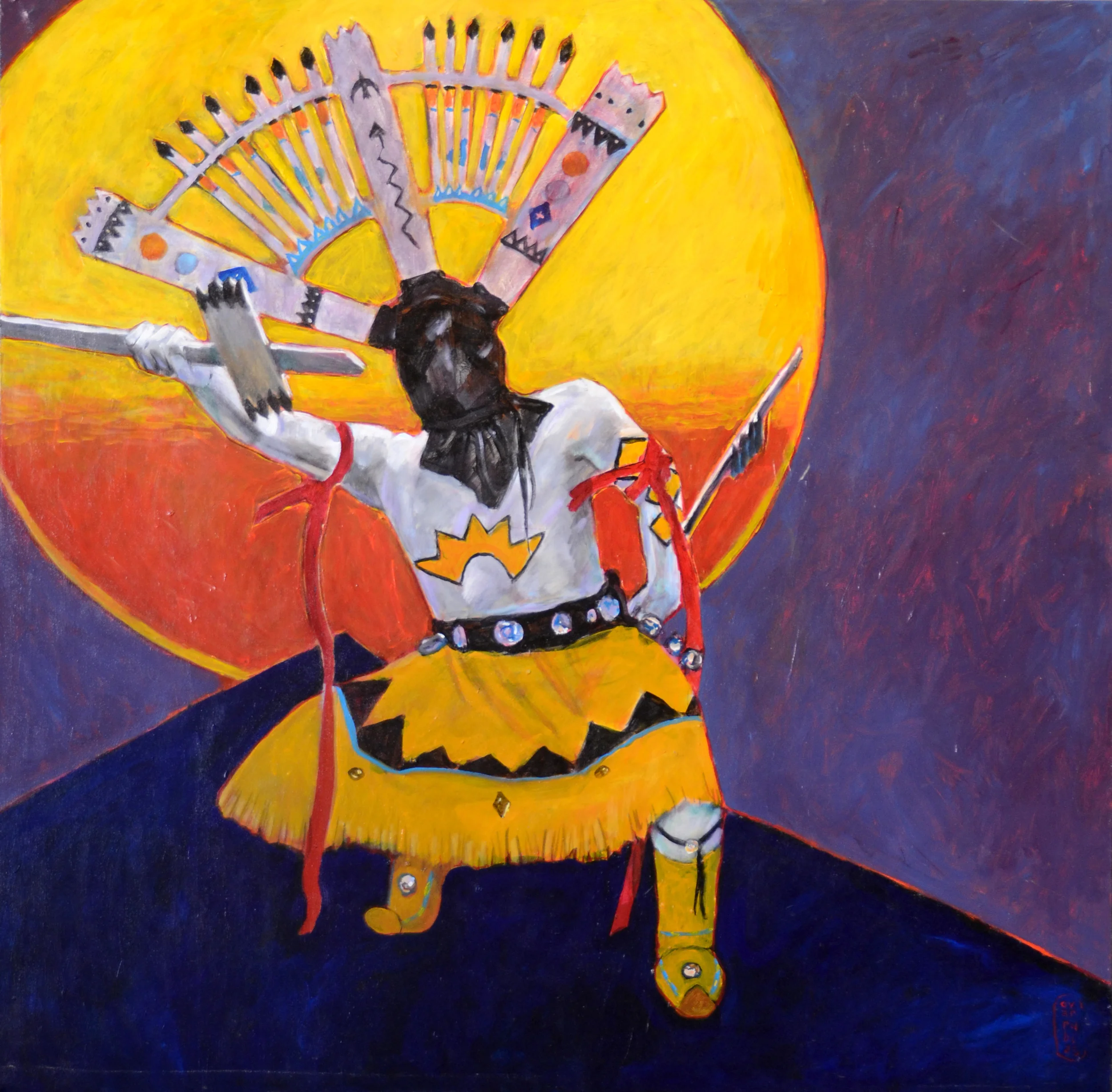 Apache Ga'an Dancer, 2011; 48.5" x 49.75"