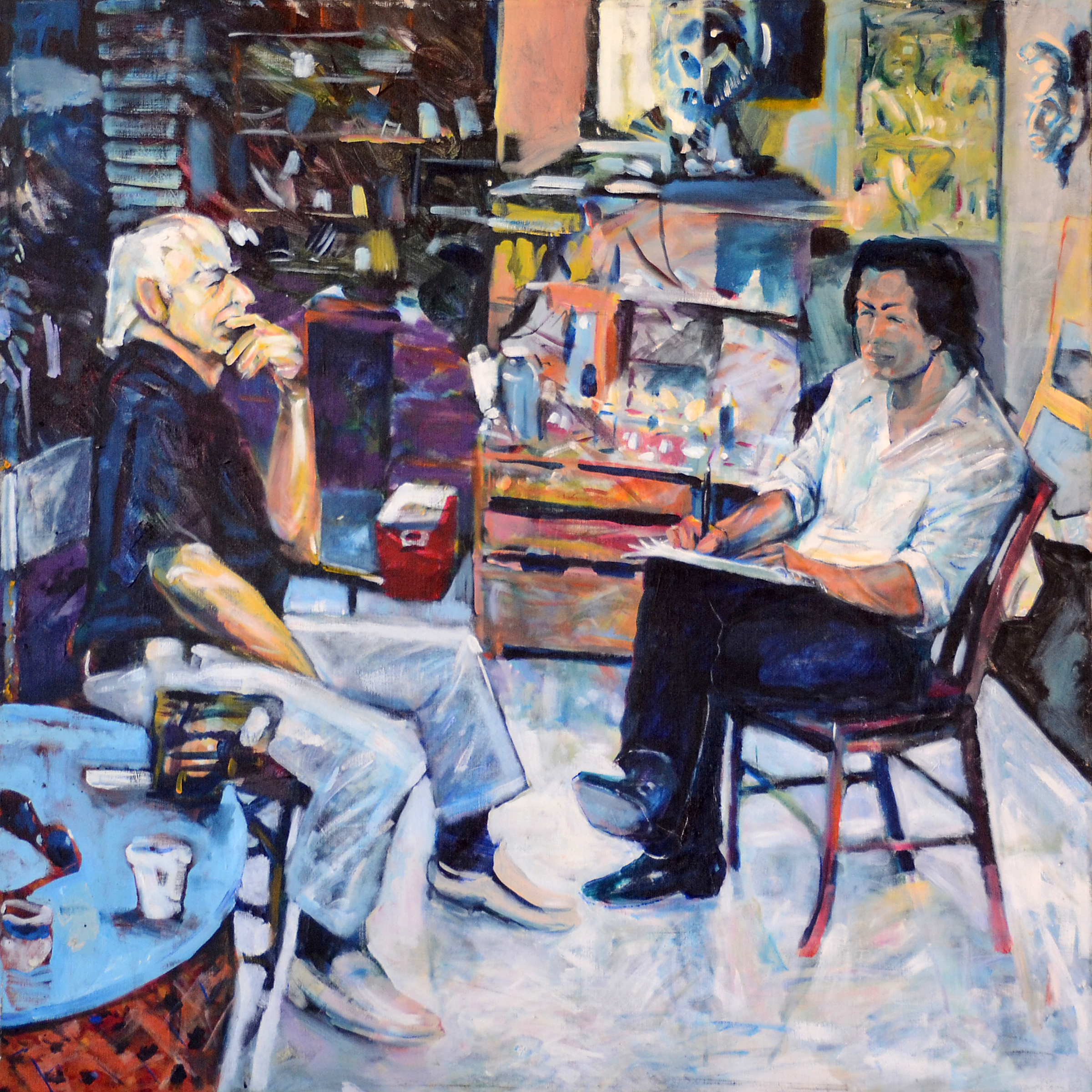 Me and Philip C Curtis, 1990; 48" x 48"