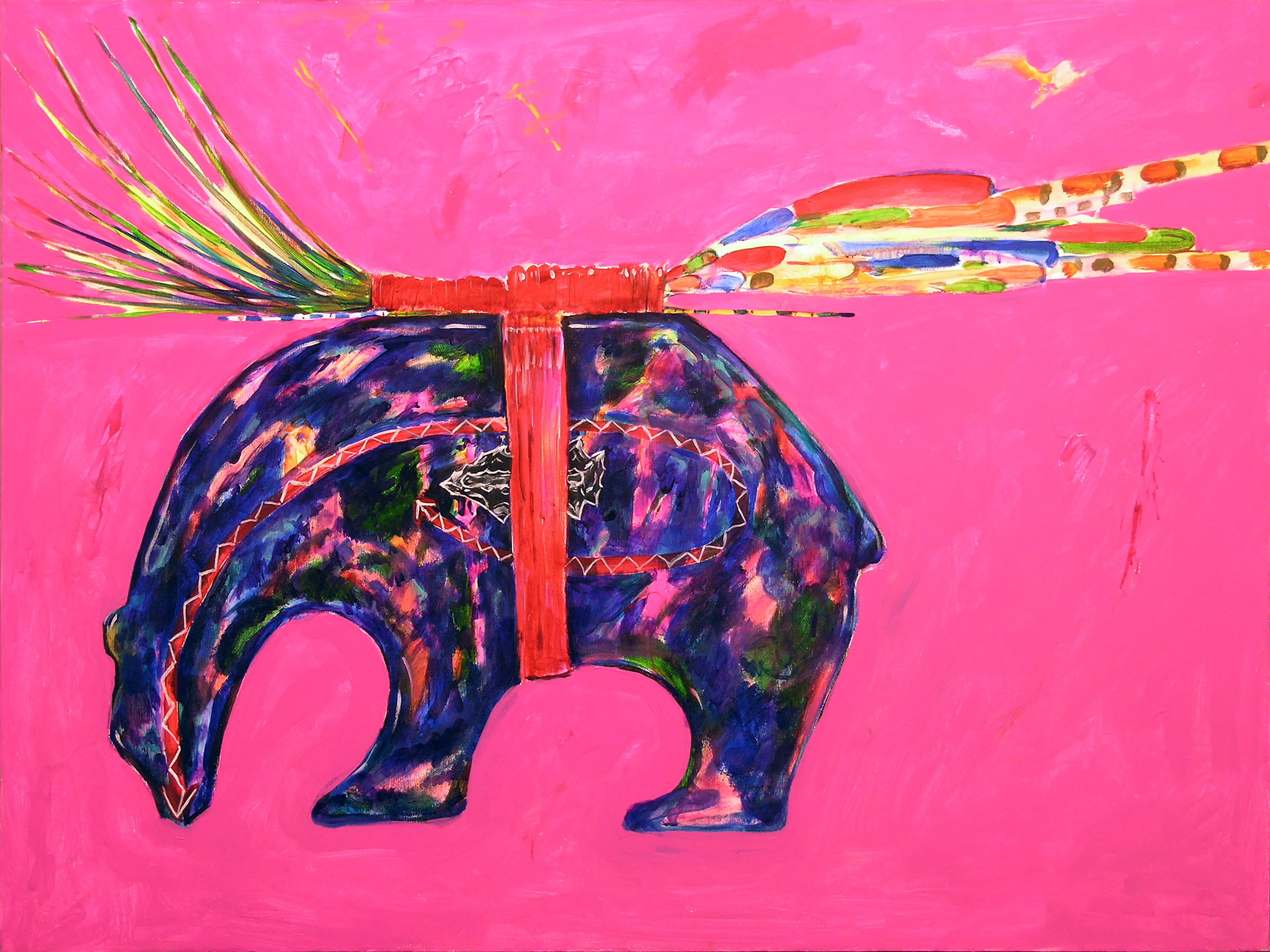 Bear Clan Fetish Effigy, 2005; 36" x 48"