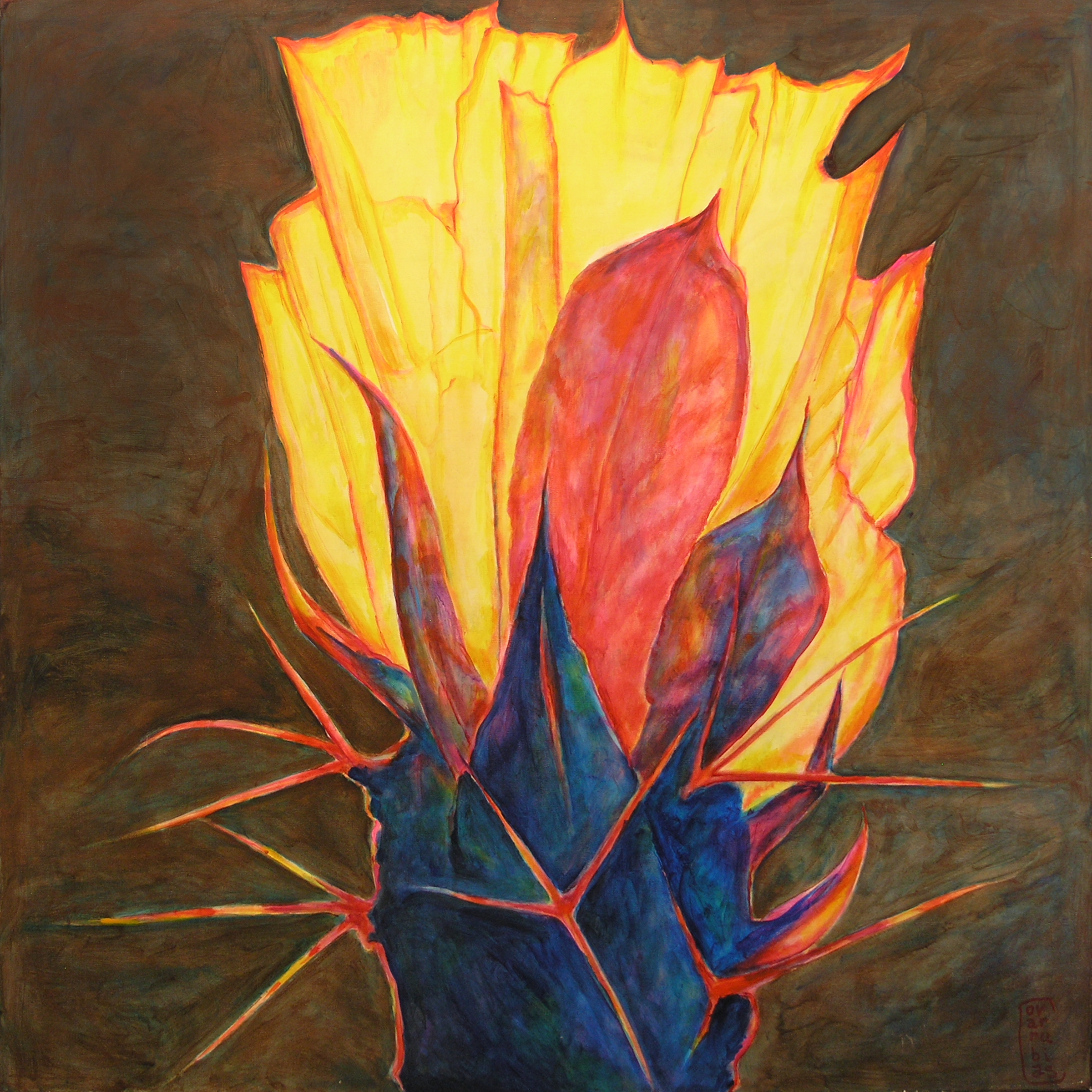 Cactus Flower, 2006; 48" x 48"