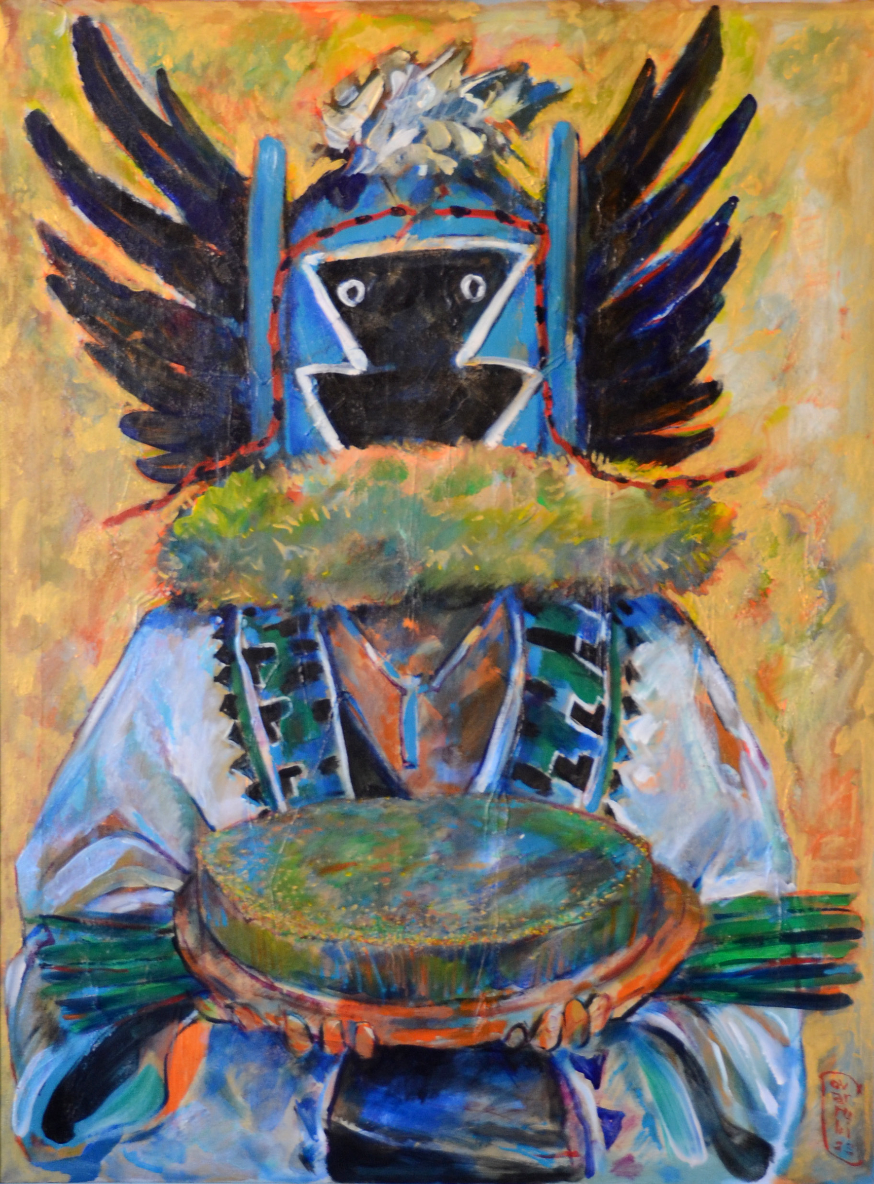 Crow Mother Kachina, 2001; 40" x 30"