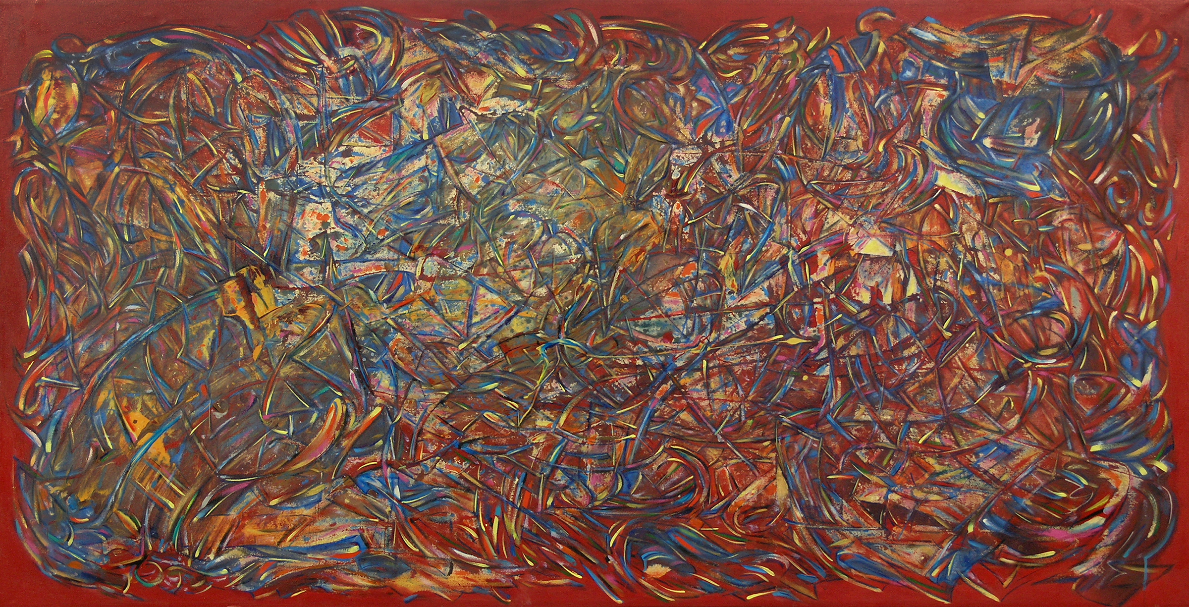 Desert Abstract, 2014; 49" x 96"