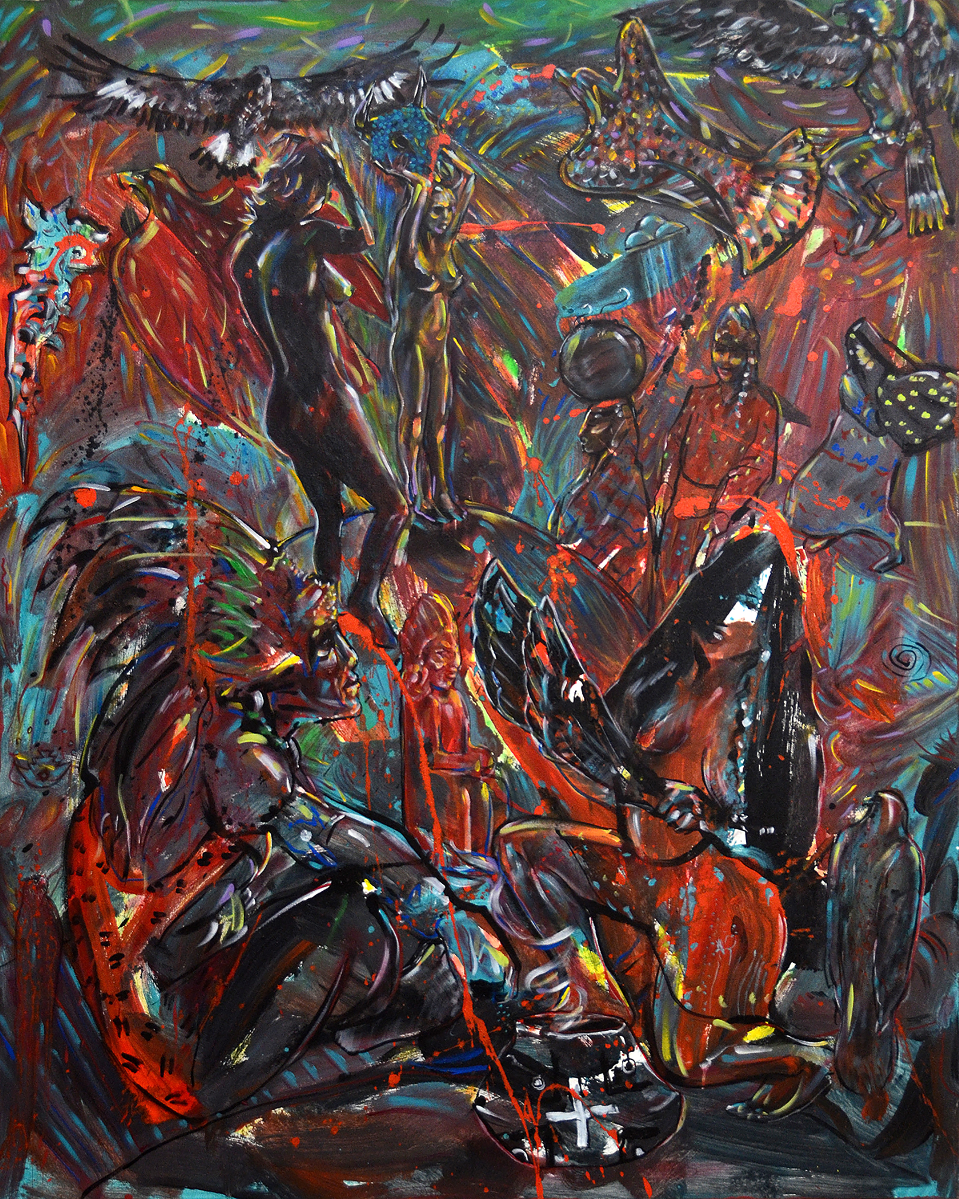 Song of Kokopelli, 2015; 60" x 48"