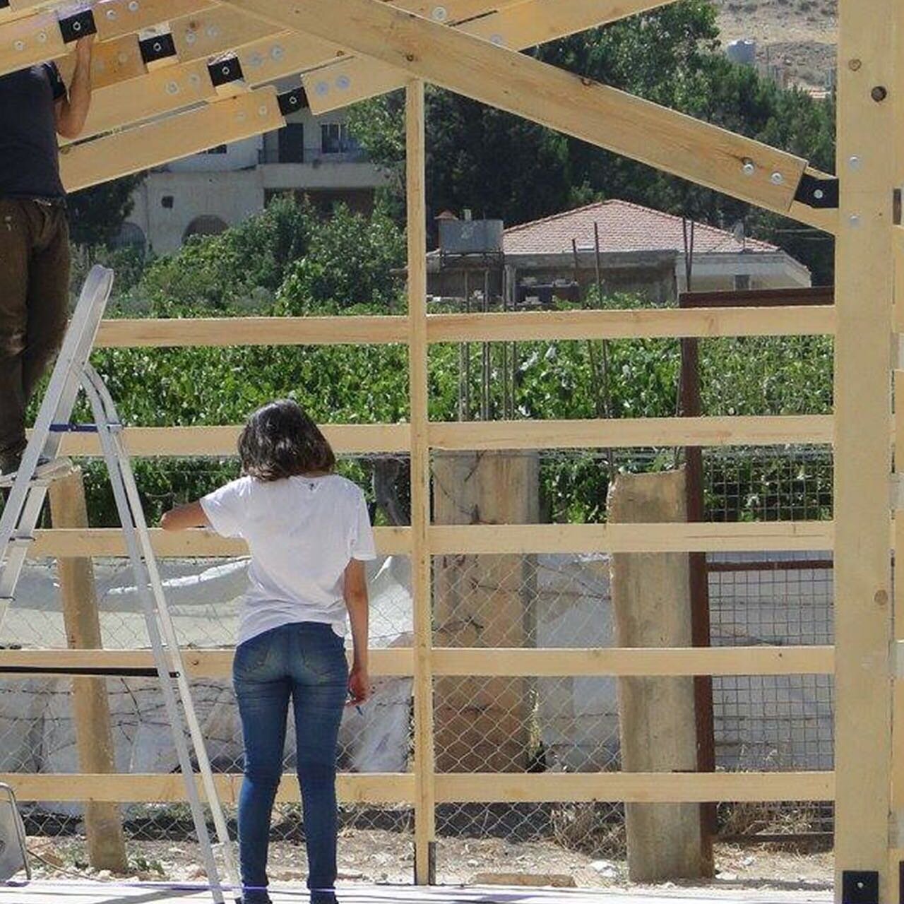 Shams Library is one of the earliest academic/ professional projects I worked on, and the most special as it was made to give Syrian refugee children a space to read, grow imagine and connect. The context required the structure to be relocatable and 