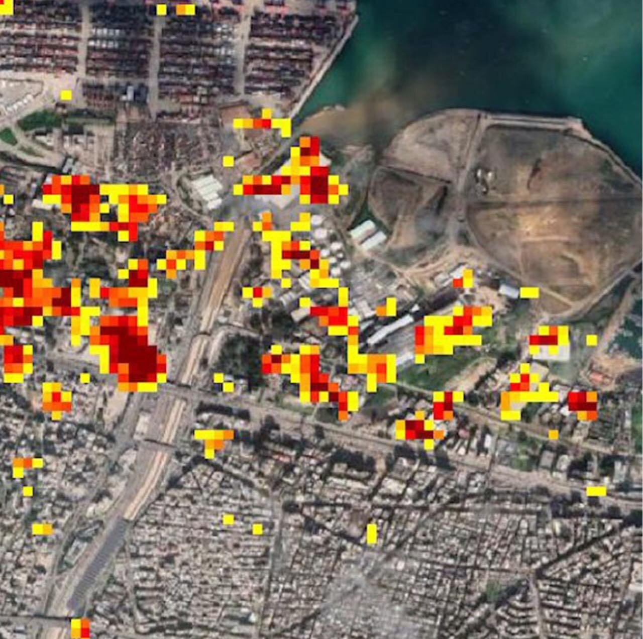 NASA mapping of the damage done due to the recent explosion in Beirut. 
Part of the discussion with the @amakenplacemaking workshop discusses ways forward as well as challenges.

Dr. Yehia Serag presented 3 approaches to reconstruction:

1- Demolish 