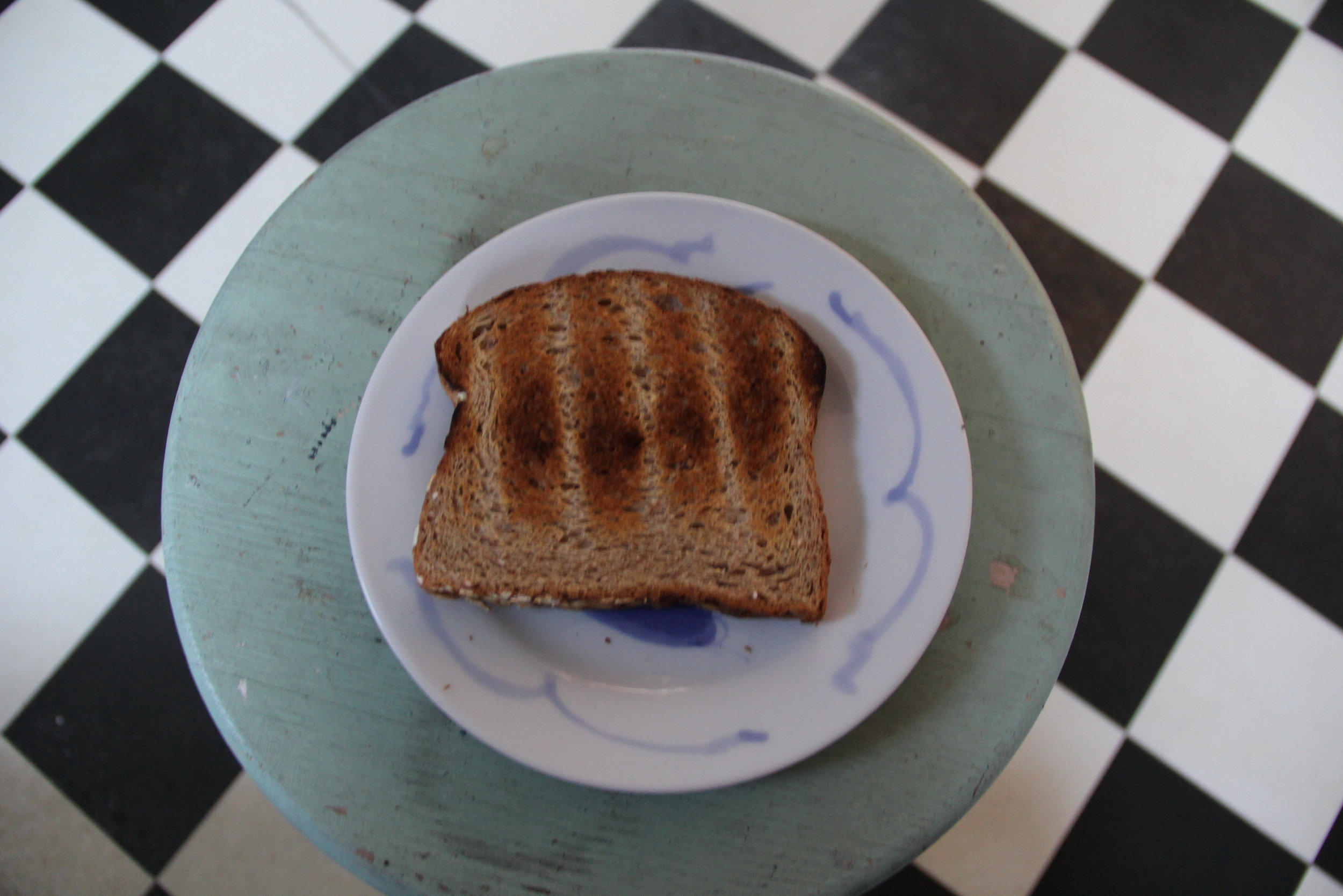 Keep bread in the freezer and it will last longer. Soon I'll cover this with avocado. 