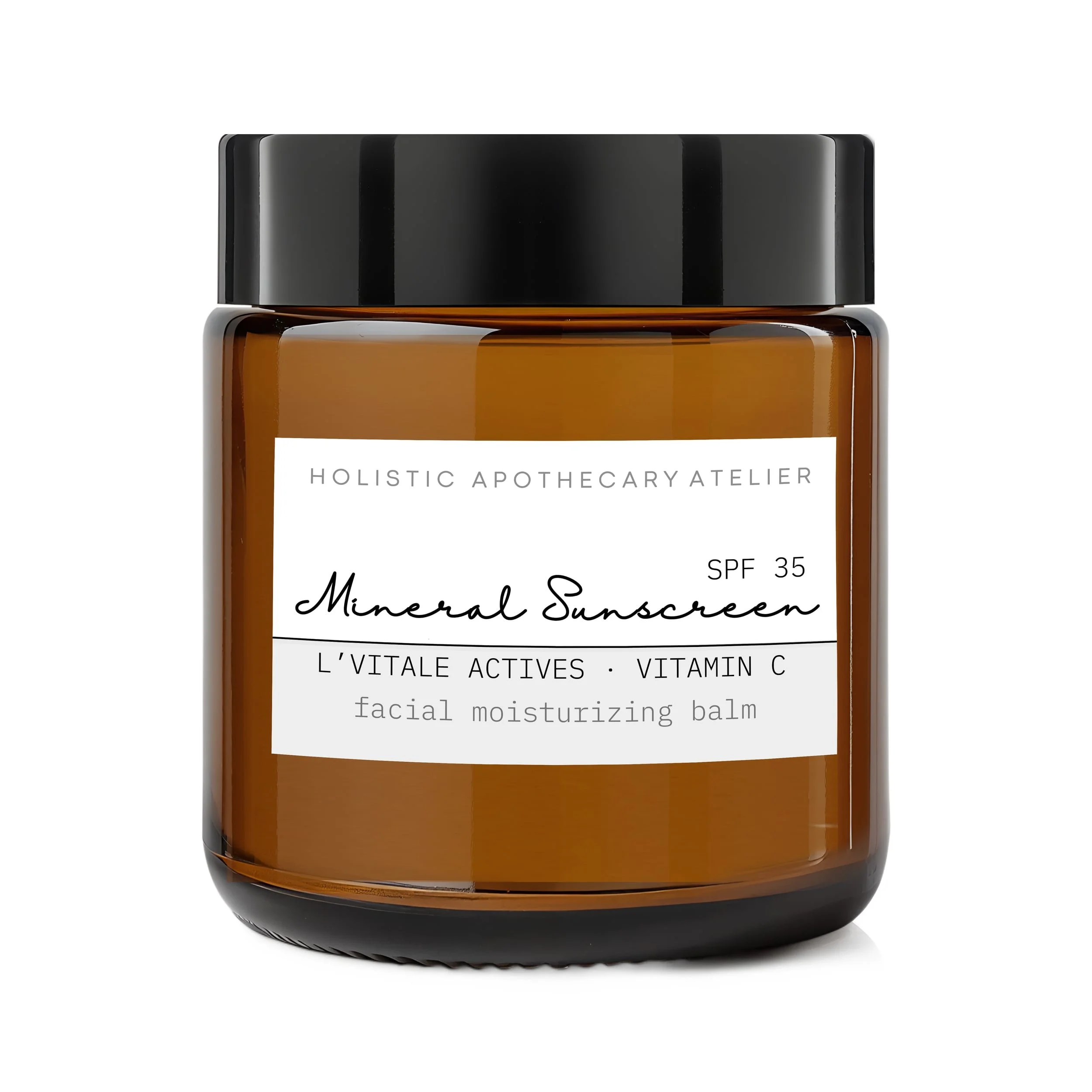 Mineral sunscreen SPF 35 face balm with vitamin c with non nano zinc oxide botanical moisturizer