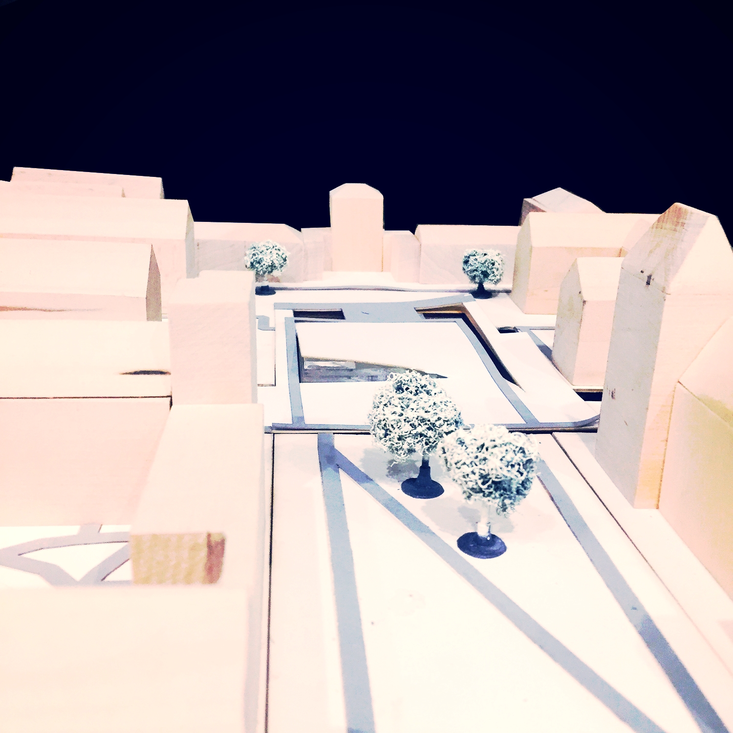 Site Model - Proposal for Bass Library, Yale University