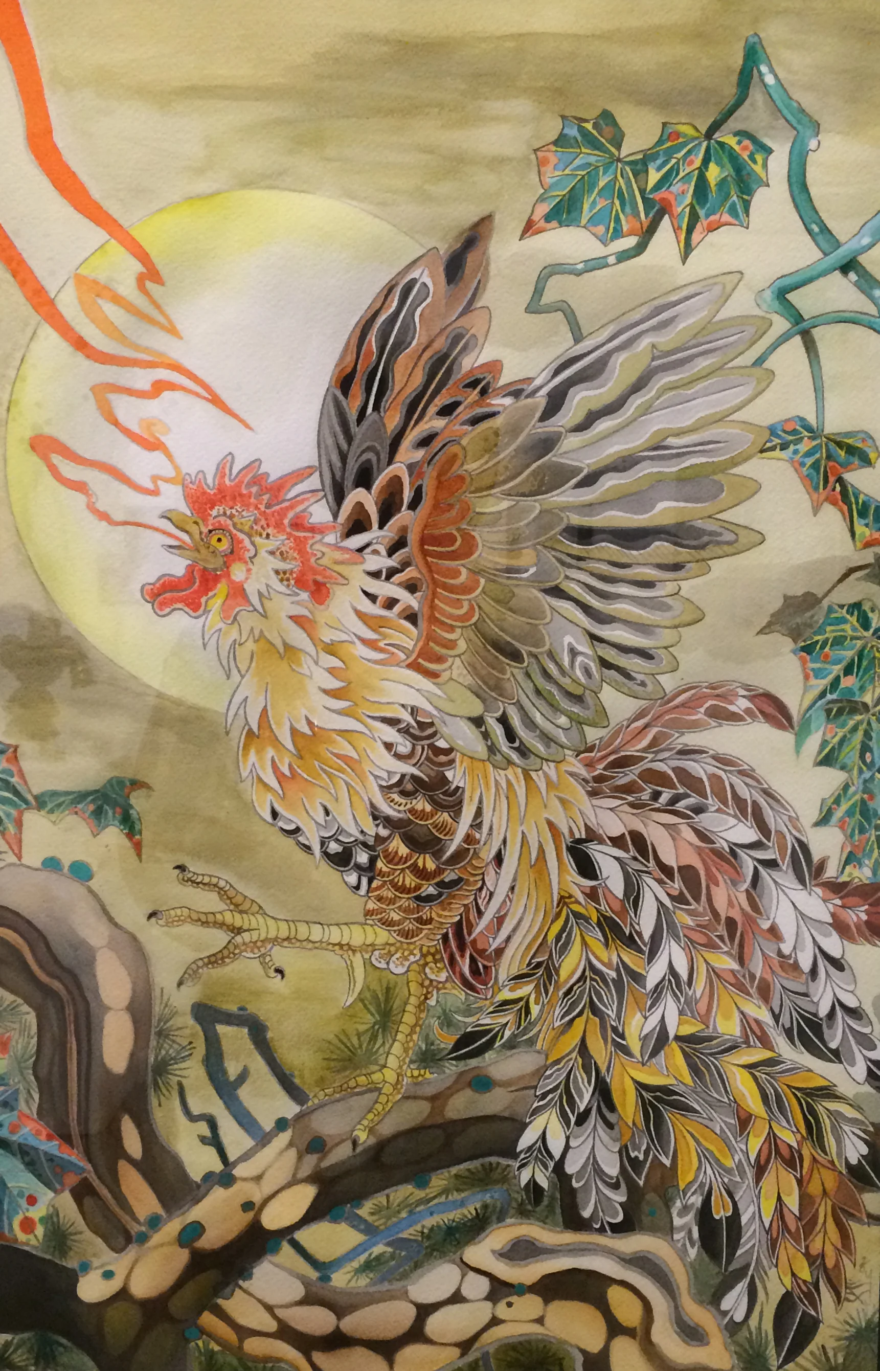 Espi. Basan . 2014 - watercolor on paper, 2.5' x 2'.