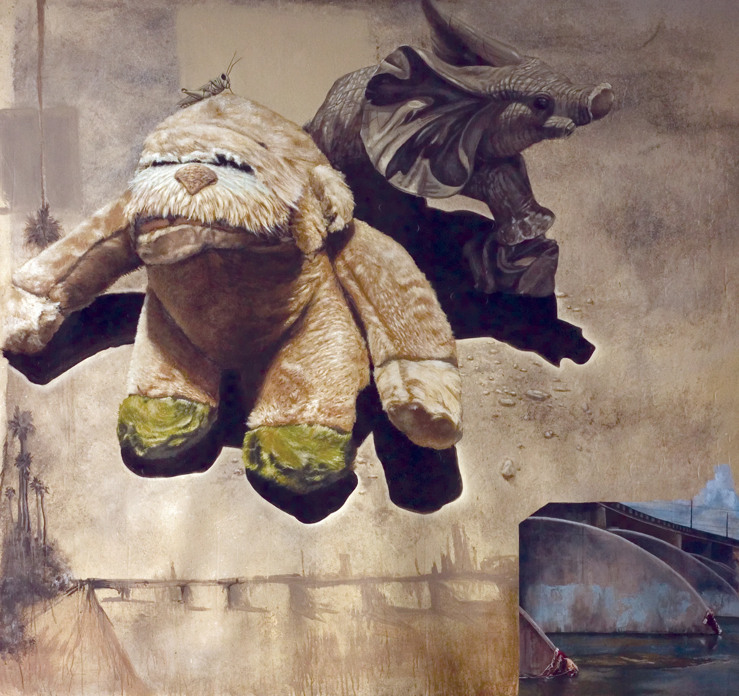 Evan Skrederstu & Steve Martinez. Survivors of the Massacre (48) . 2008 - acrylic on canvas, 78" x 72".