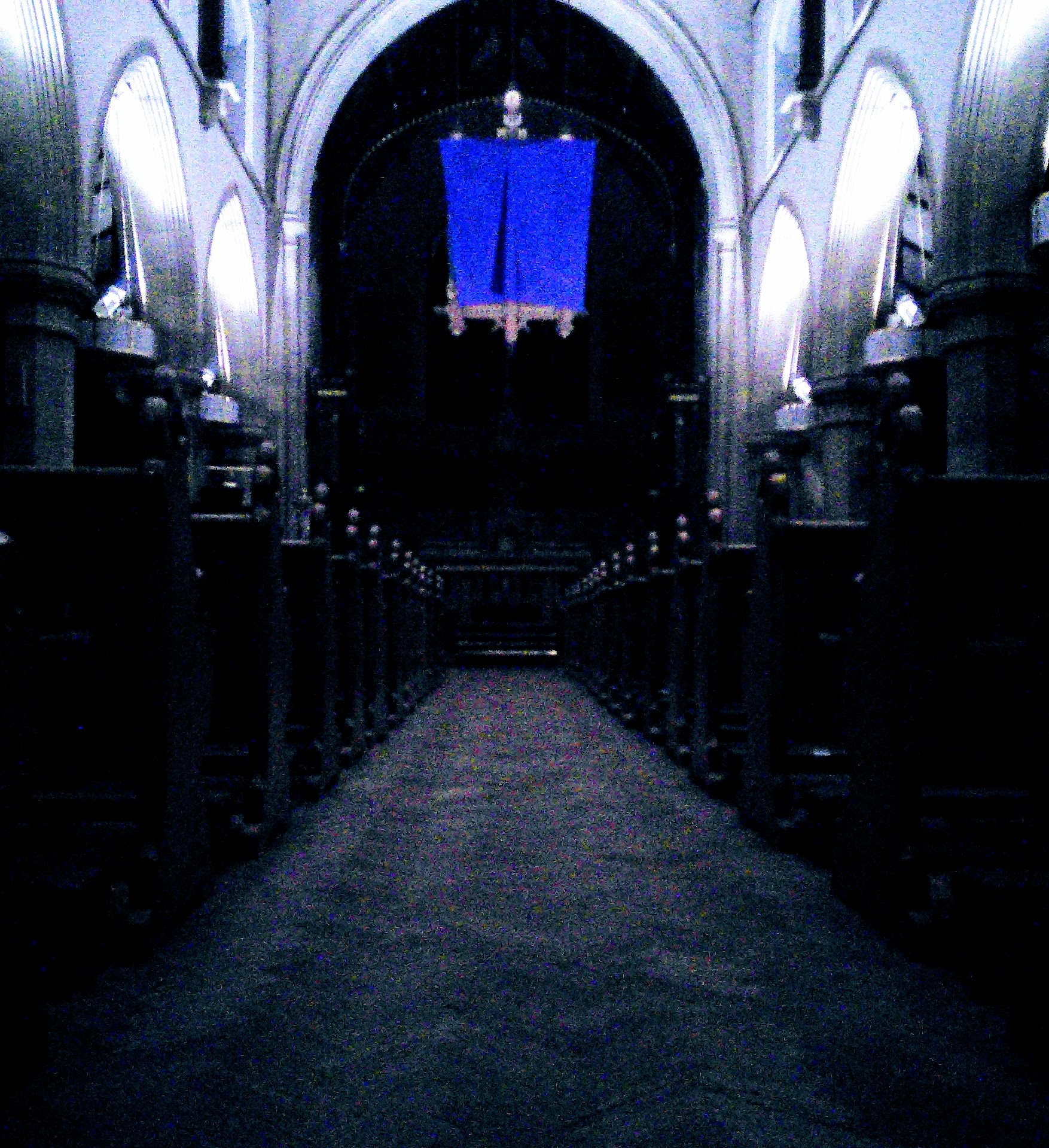 The Desolation of Good Friday. All the statues and even the cross is covered, all is lost and we are in mourning.